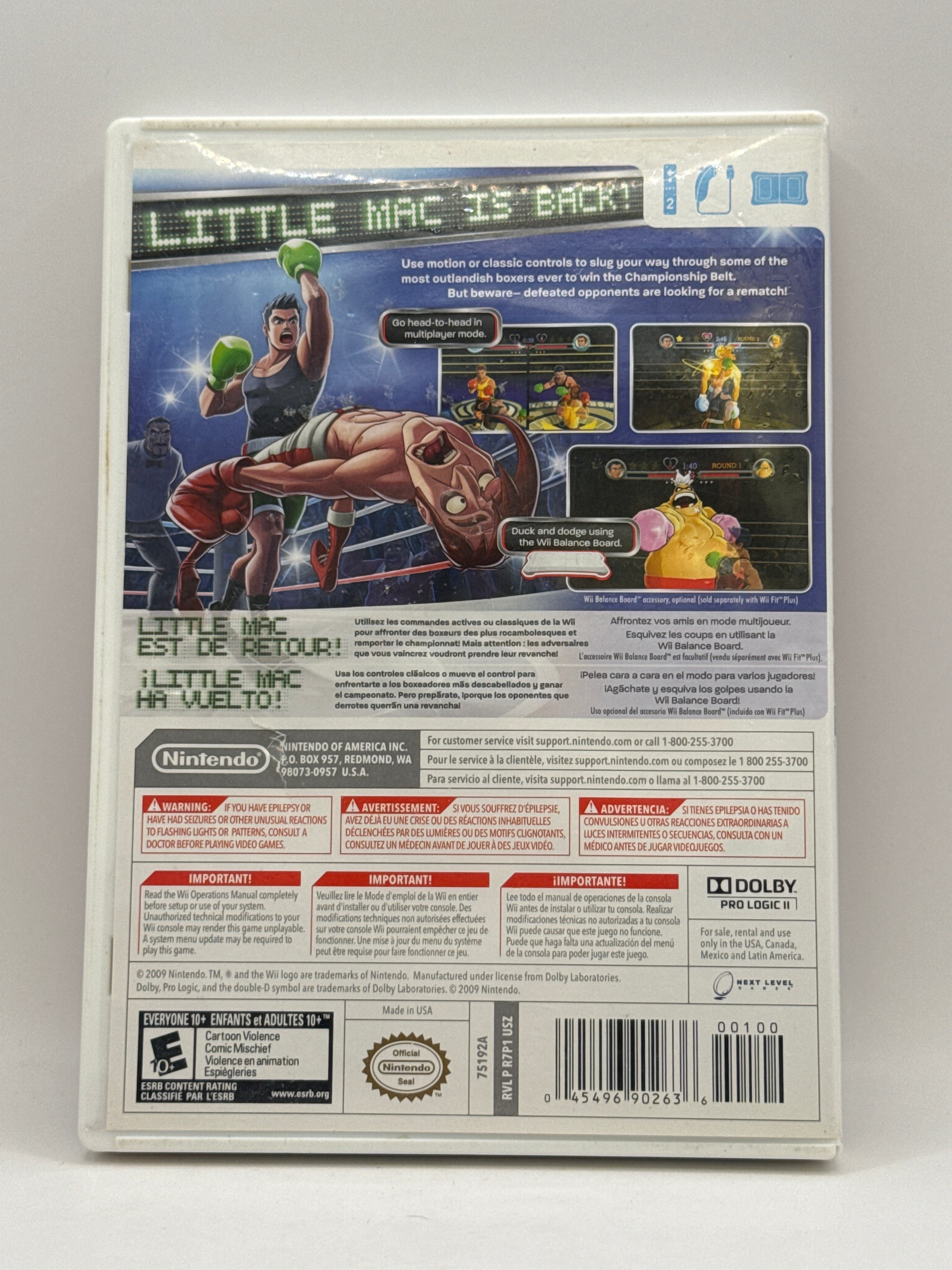 Punch-Out Nintendo Selects CL01 (CIB) Nintendo Wii