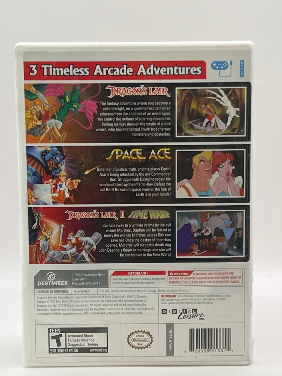 Dragon’s Lair Trilogy CL01 (CIB) Nintendo Wii