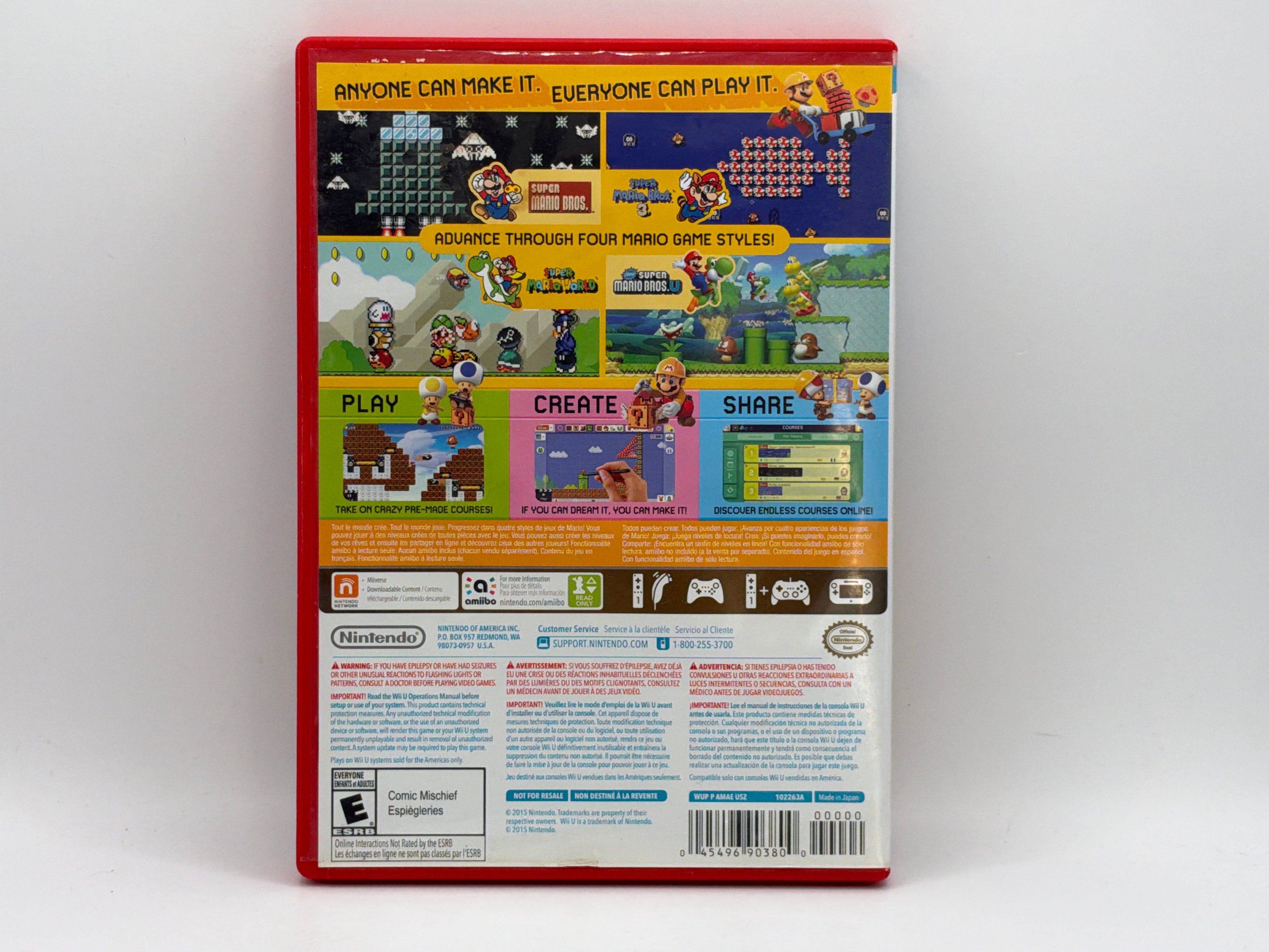 Super Mario Maker CL01 (CIB) Nintendo Wii U