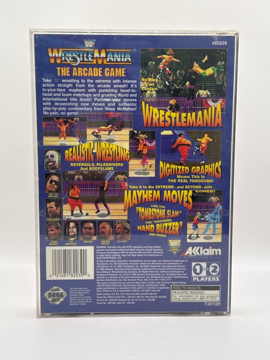 WWF Wrestlemania The Arcade Game CL01 (CIB) Sega Saturn