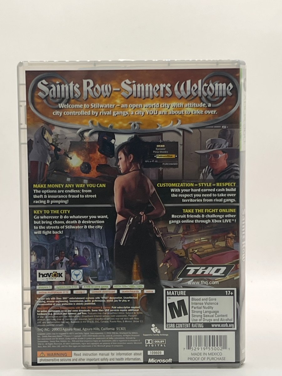 Saints Row CL01 (CIB) Xbox 360