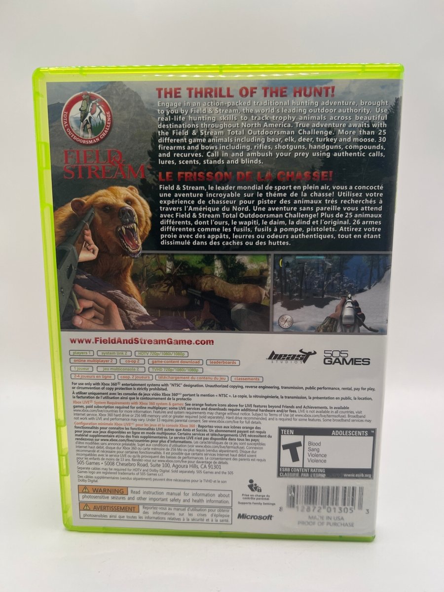 Field & Stream: Total Outdoorsman Challenge CL01 (CIB) Xbox 360
