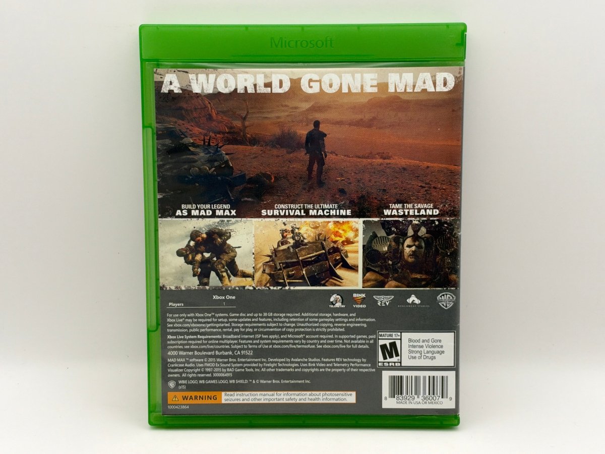 Mad Max CL02 (CIB) Xbox One