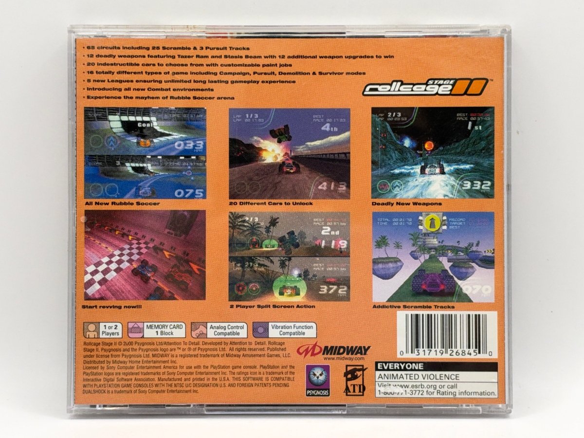 Rollcage Stage 2 CL01 (CIB) Playstation One