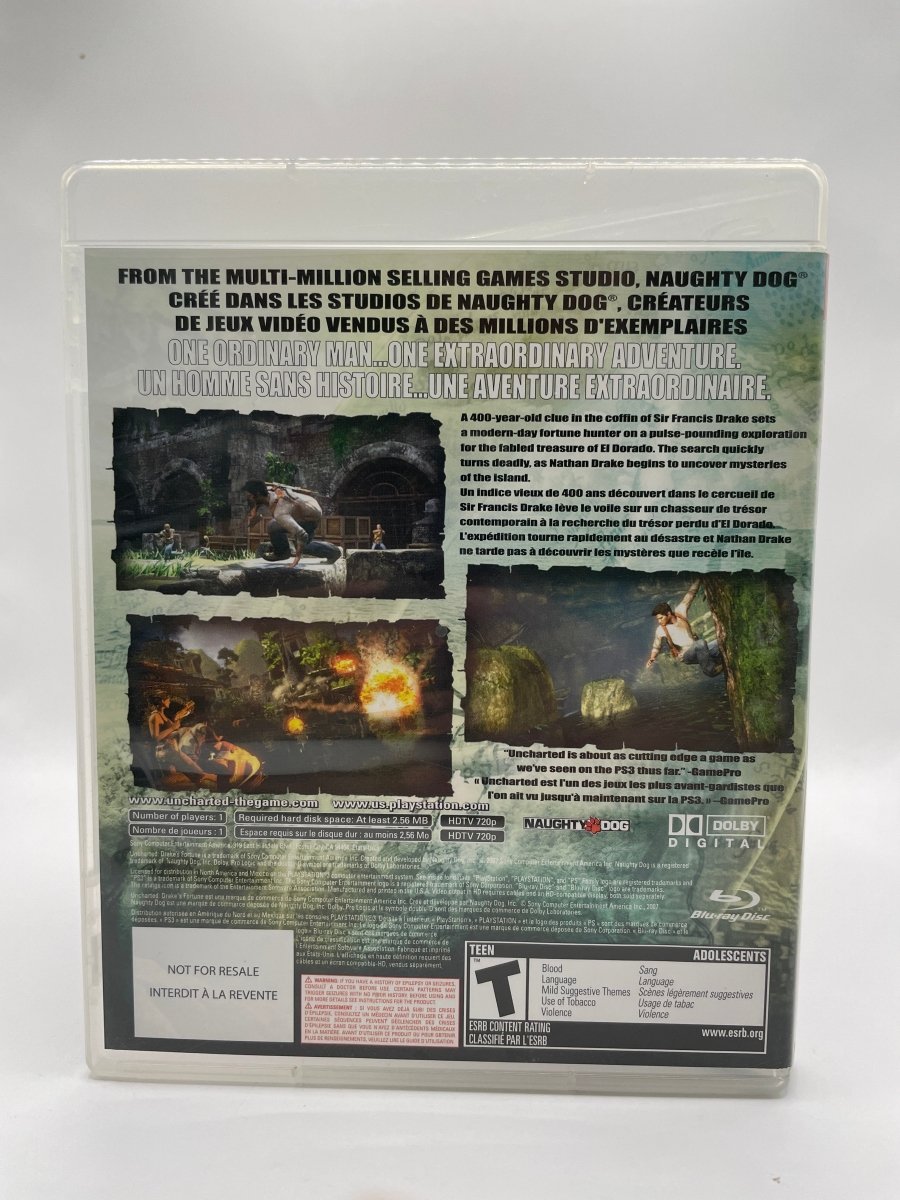 Uncharted Drake's Fortune CL01 (CIB) Playstation 3