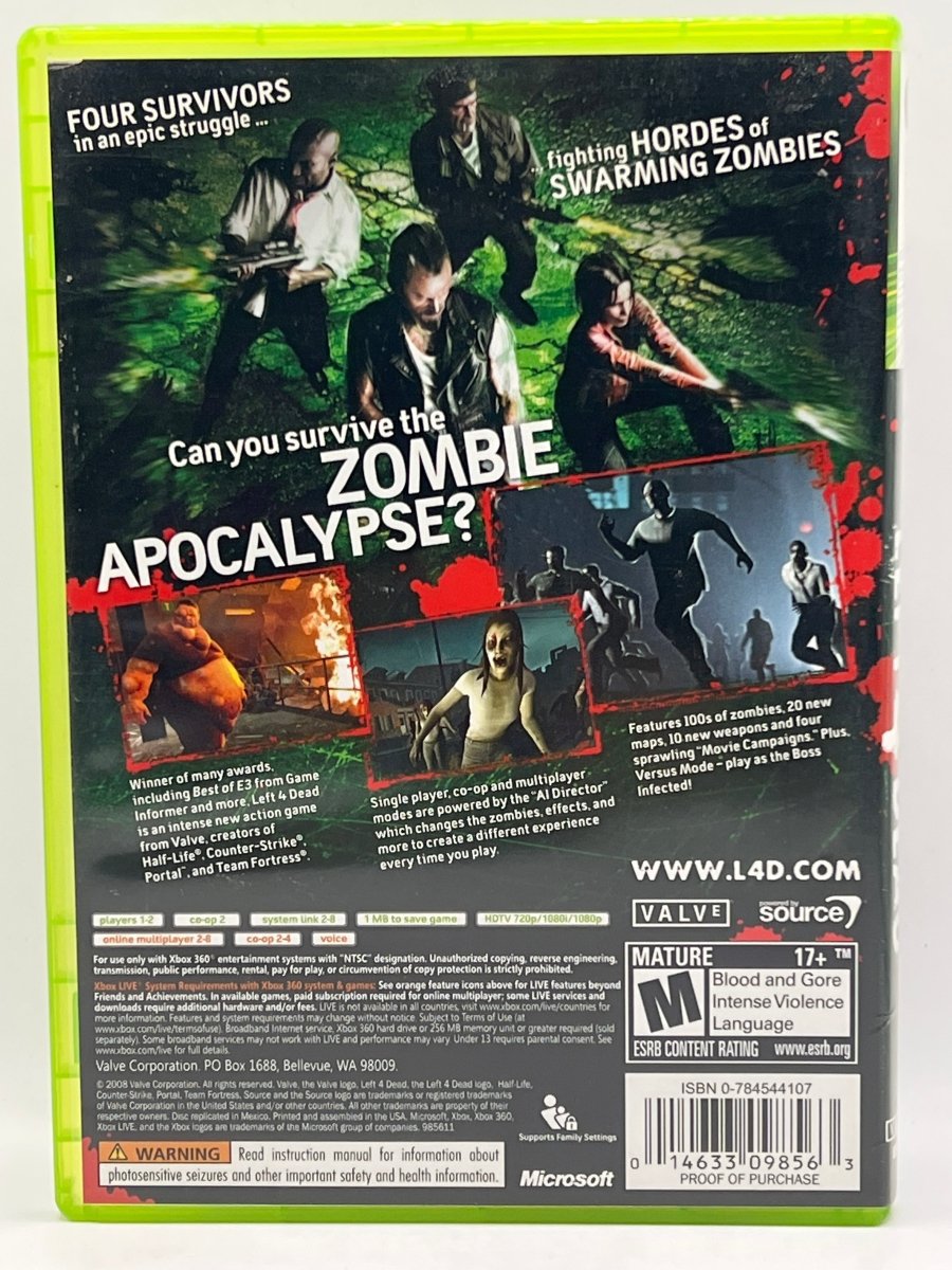 Left 4 Dead CL01 (CIB) Xbox 360