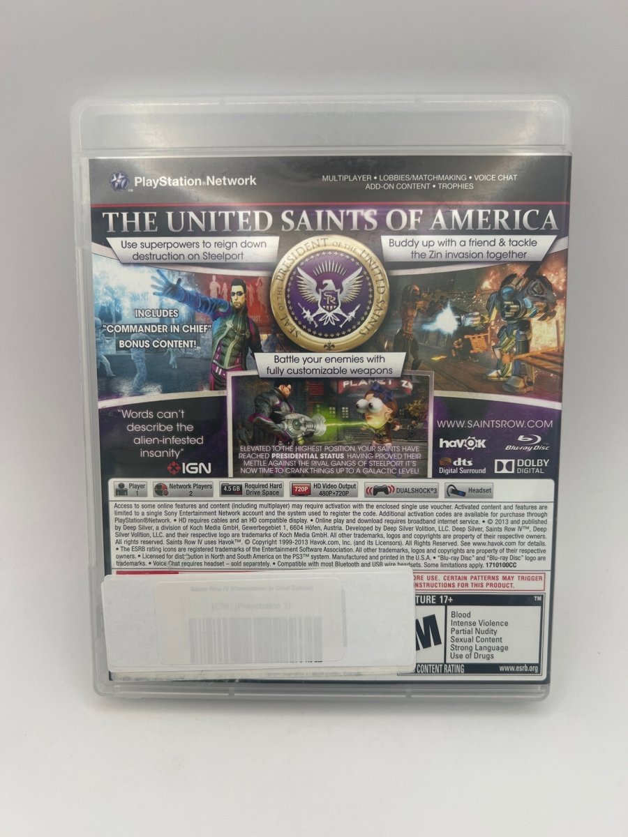 Saints Row IV [Commander In Chief Edition] CL01 (CIB) PlayStation 3