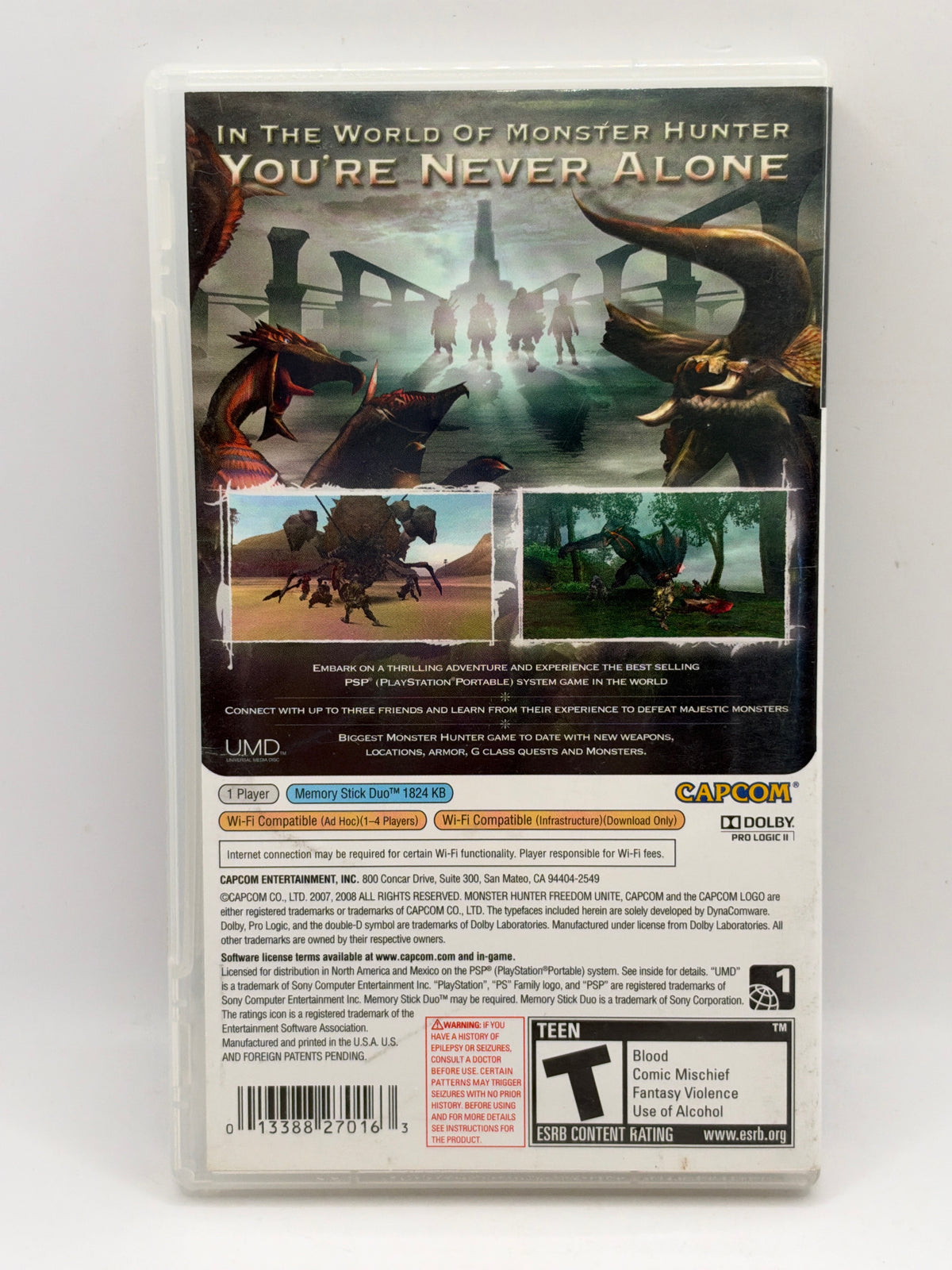 Monster Hunter Freedom Unite CL01 (Missing Manual) PSP