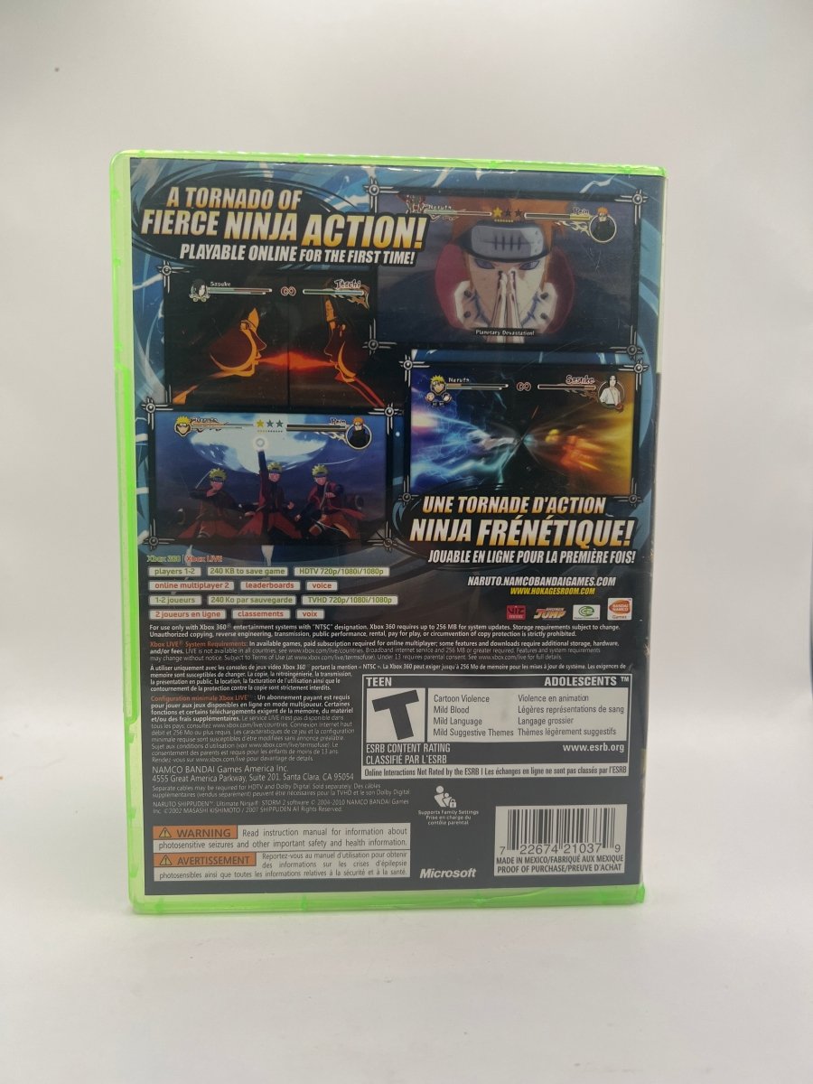 Naruto Shippuden Ultimate Ninja Storm 2 Xbox 360 CL01 (CIB) Xbox 360