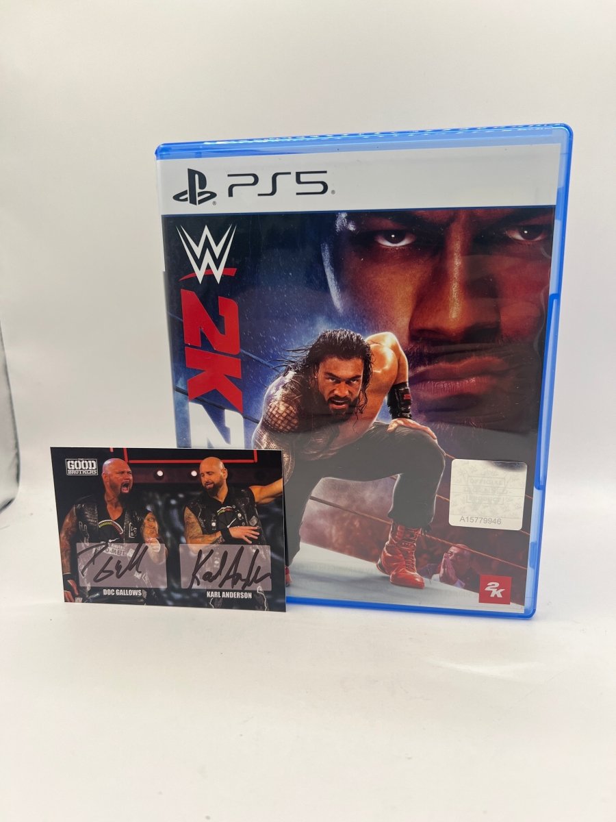 WWE 2K25 SIGNED ON DISC/LIMITED EDITION CARD DOC GALLOWS/KARL ANDERSON CL01 (CIB) PlayStation 5