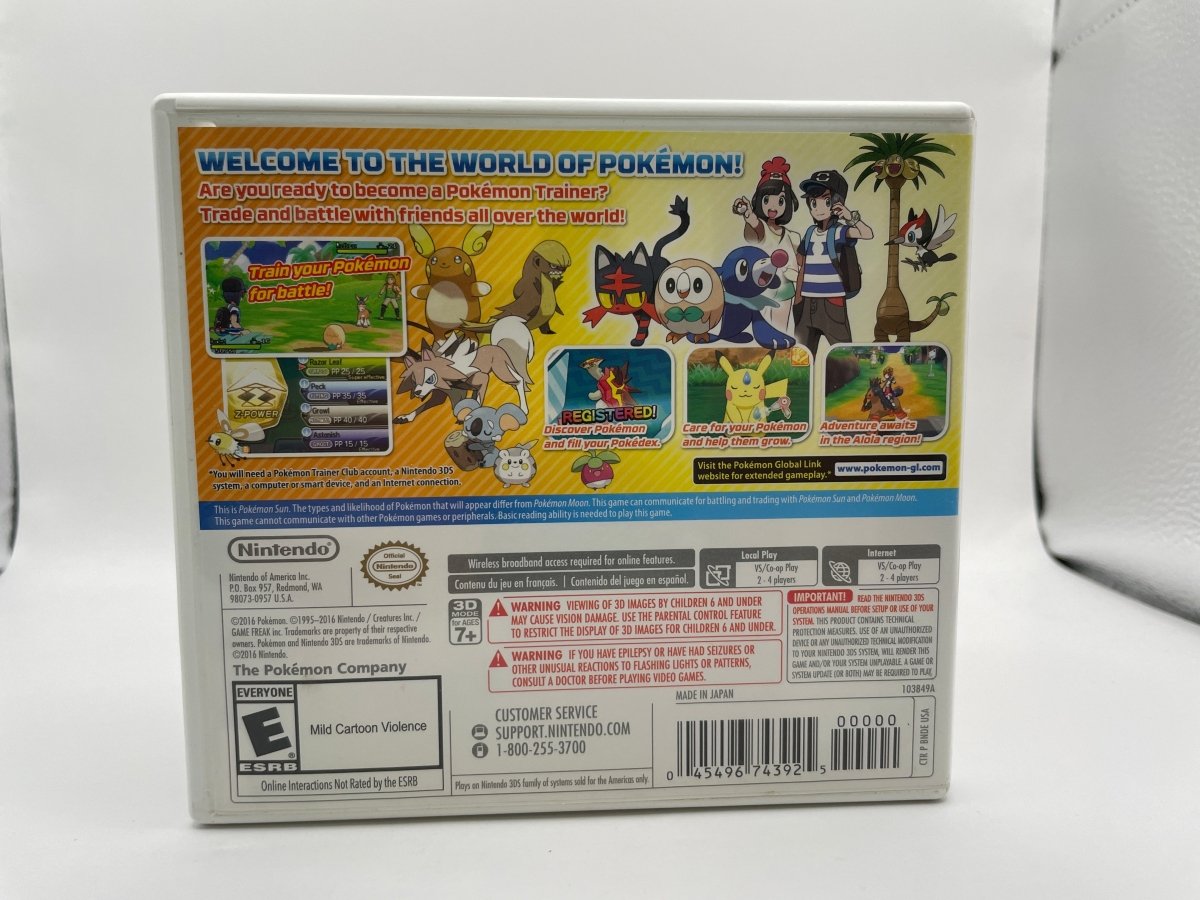 Pokemon Sun CL01 (CIB) Nintendo 3DS