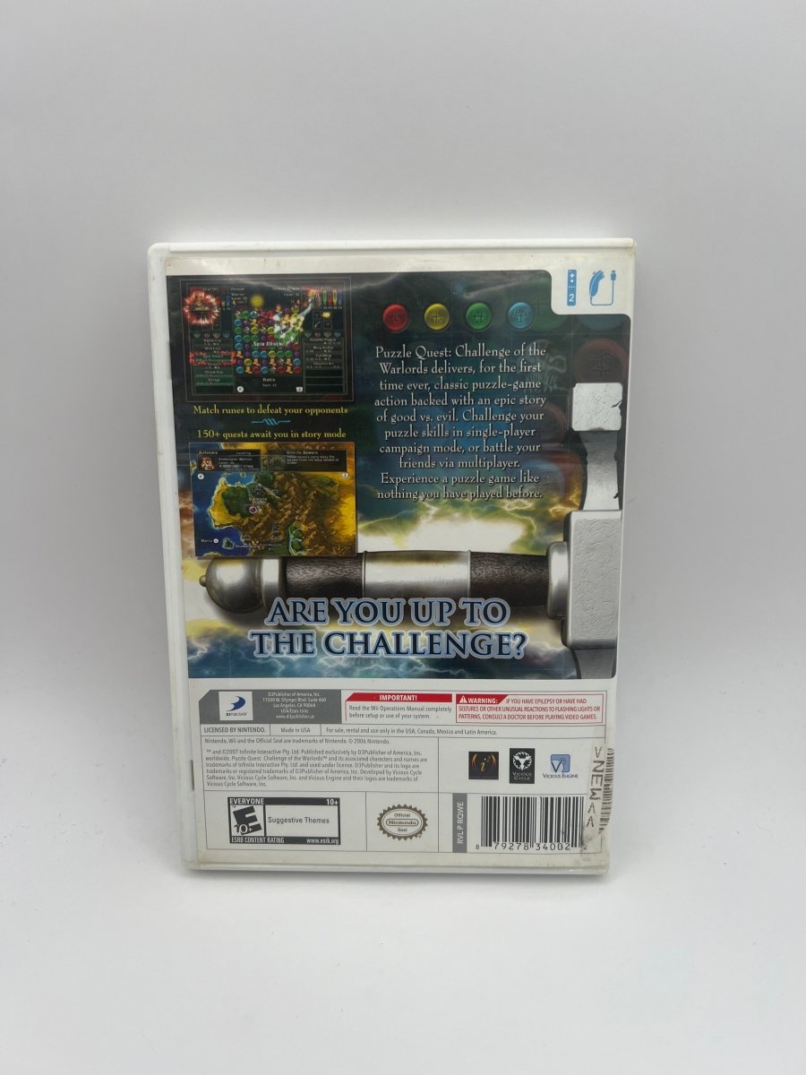 Puzzle Quest: Challenge of the Warlords CL01 (CIB) Nintendo Wii