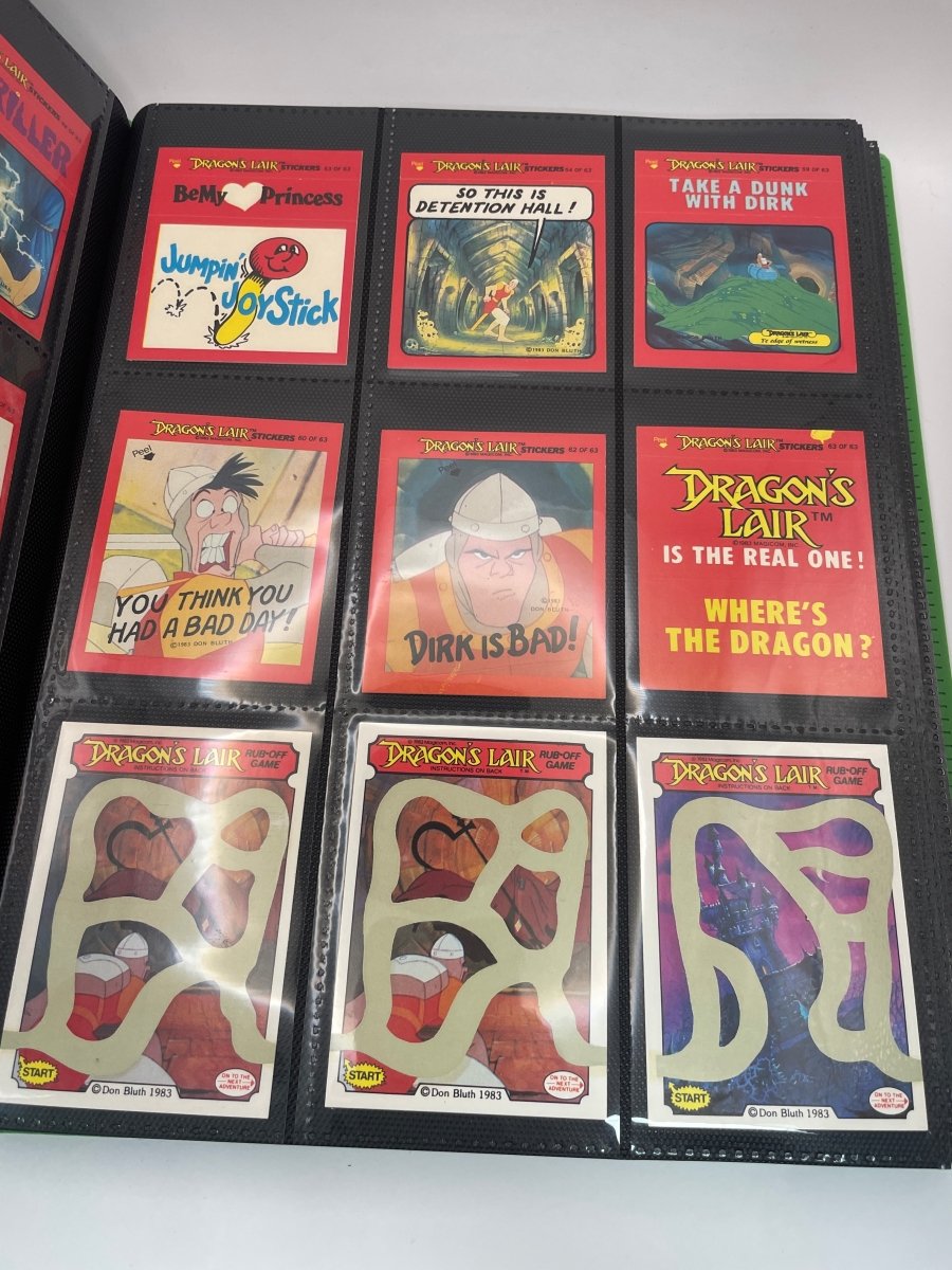 Fleer 1983 & 2024 Cardsmith Dragon's Lair Scratch Off Cards & Stickers Lot