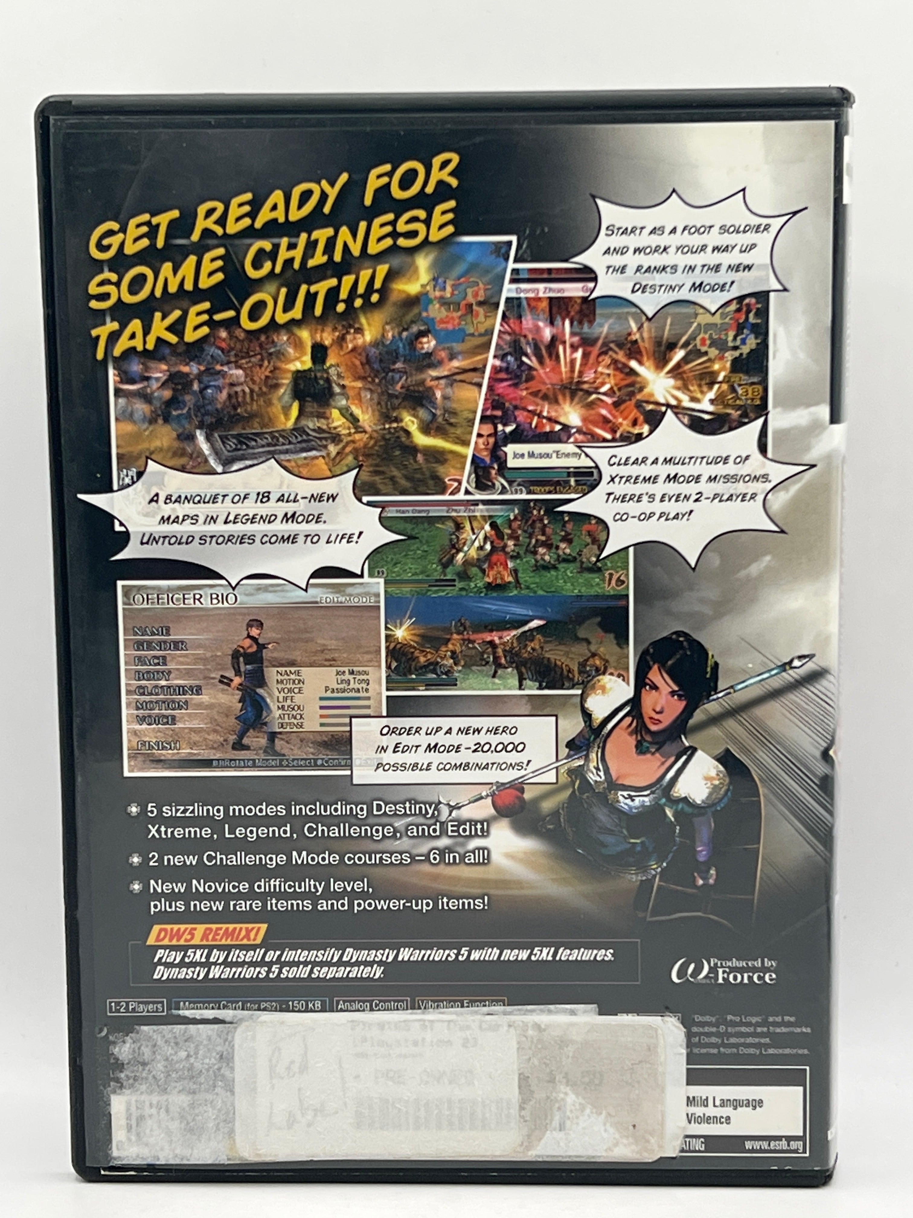 Dynasty Warriors 5 Xtreme Legend CL01 (CIB) PlayStation 2