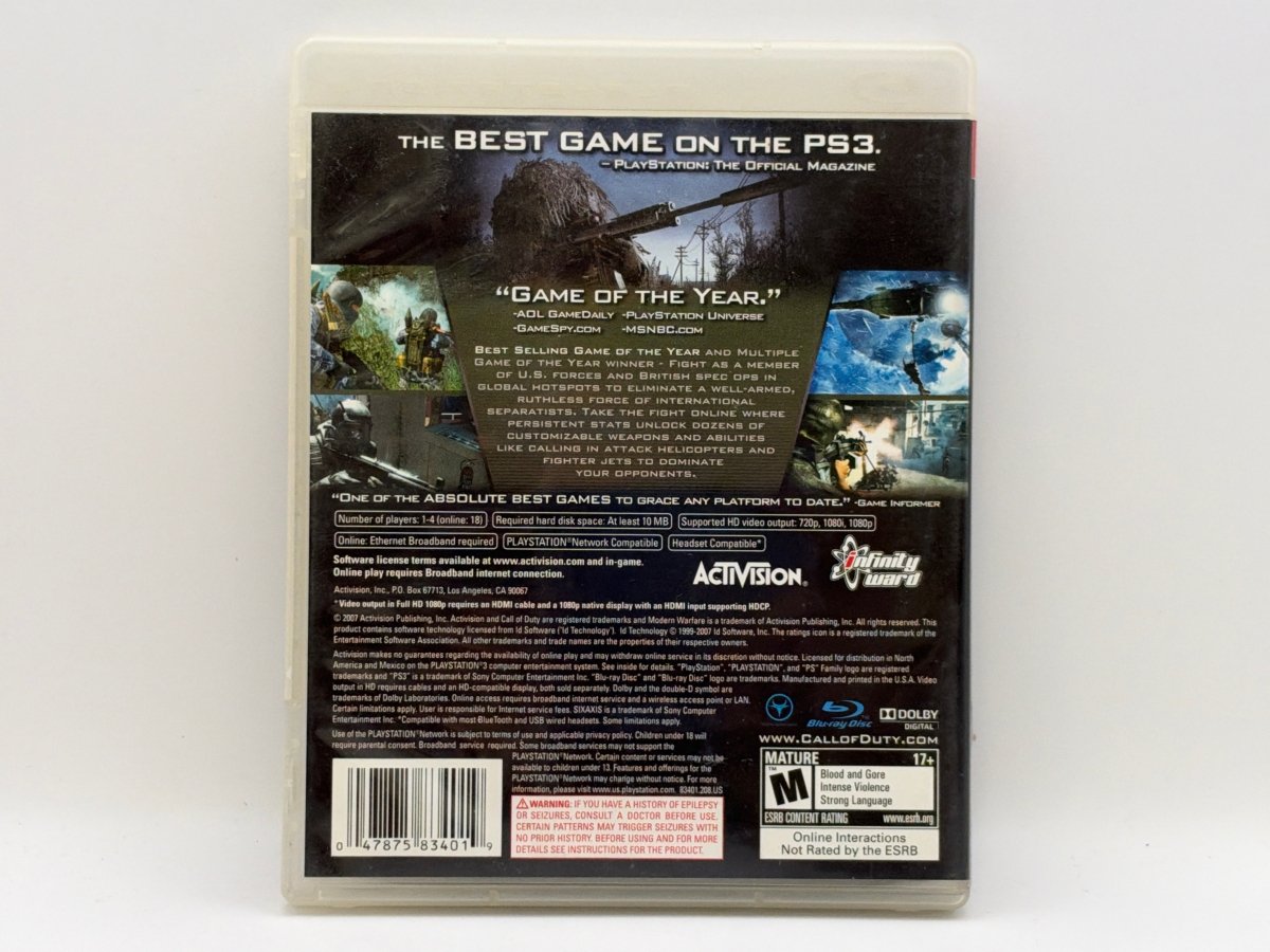 Call of Duty 4 Modern Warfare [Game of the Year] CL05 (CIB) Playstation 3