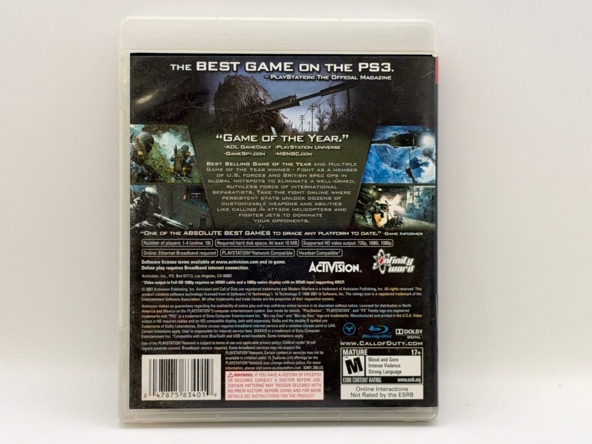 Call of Duty 4 Modern Warfare [Game of the Year] CL01 (CIB) Playstation 3