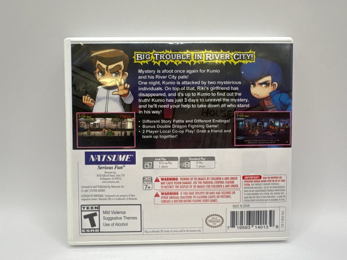 River City Rival Showdown With Keychain CL01 (CIB) Nintendo 3DS