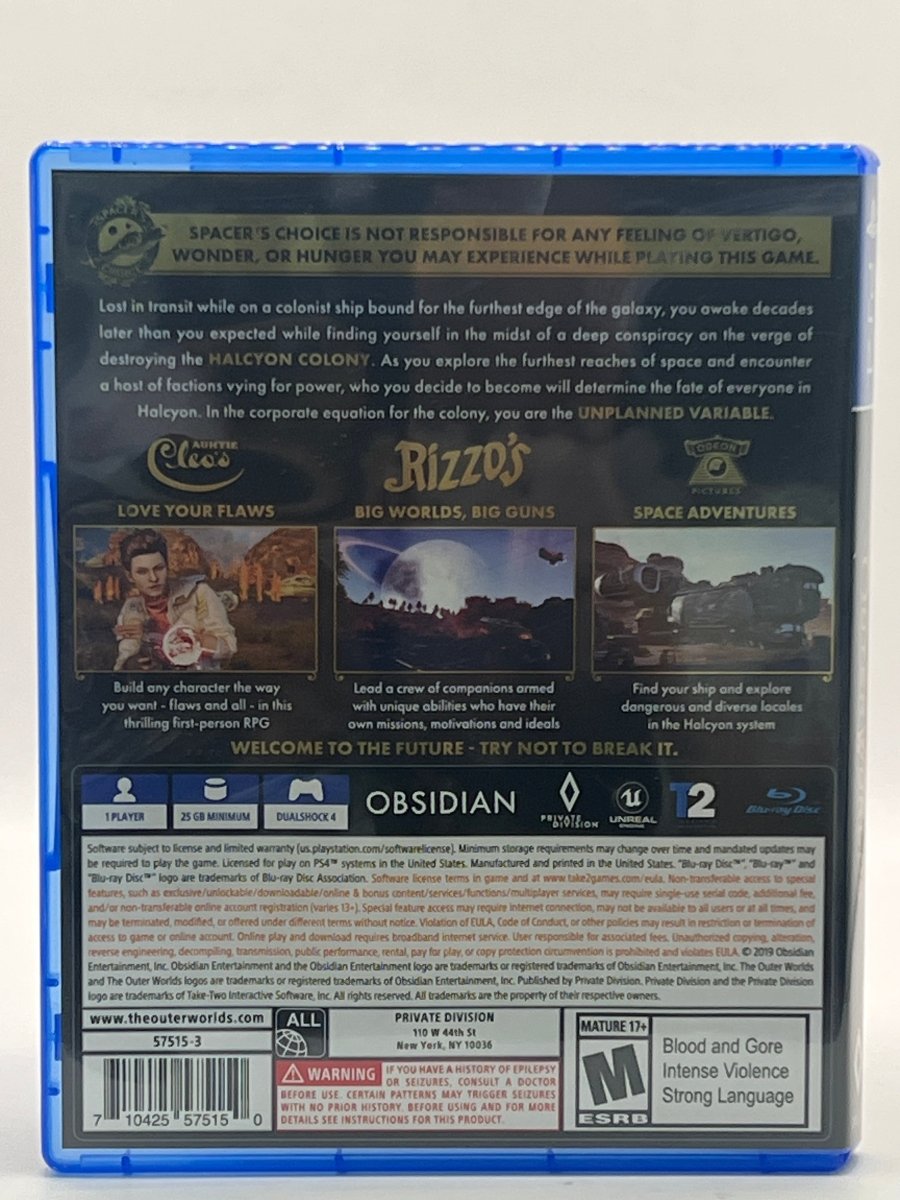 The Outer Worlds CL01 (CIB) Xbox One