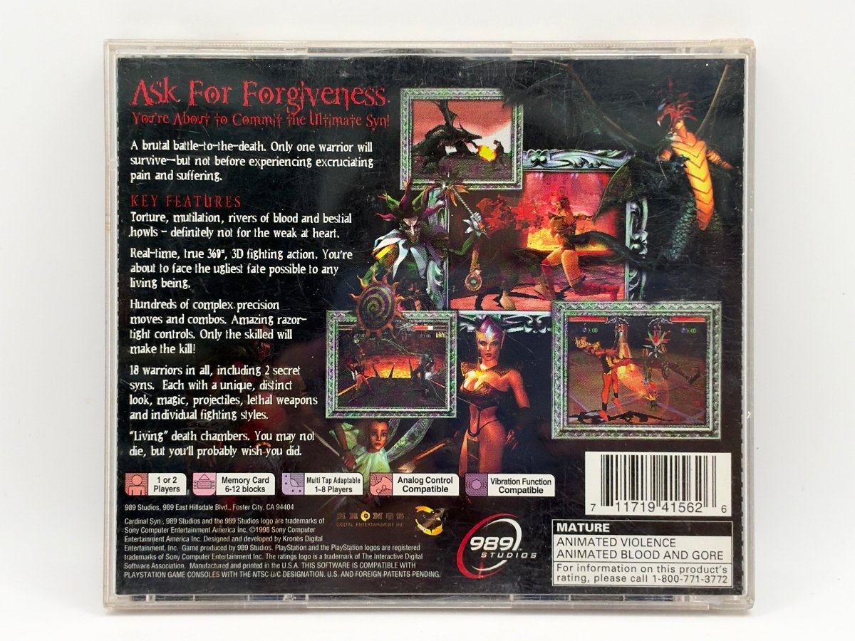Cardinal Syn CL01 (CIB) Playstation One