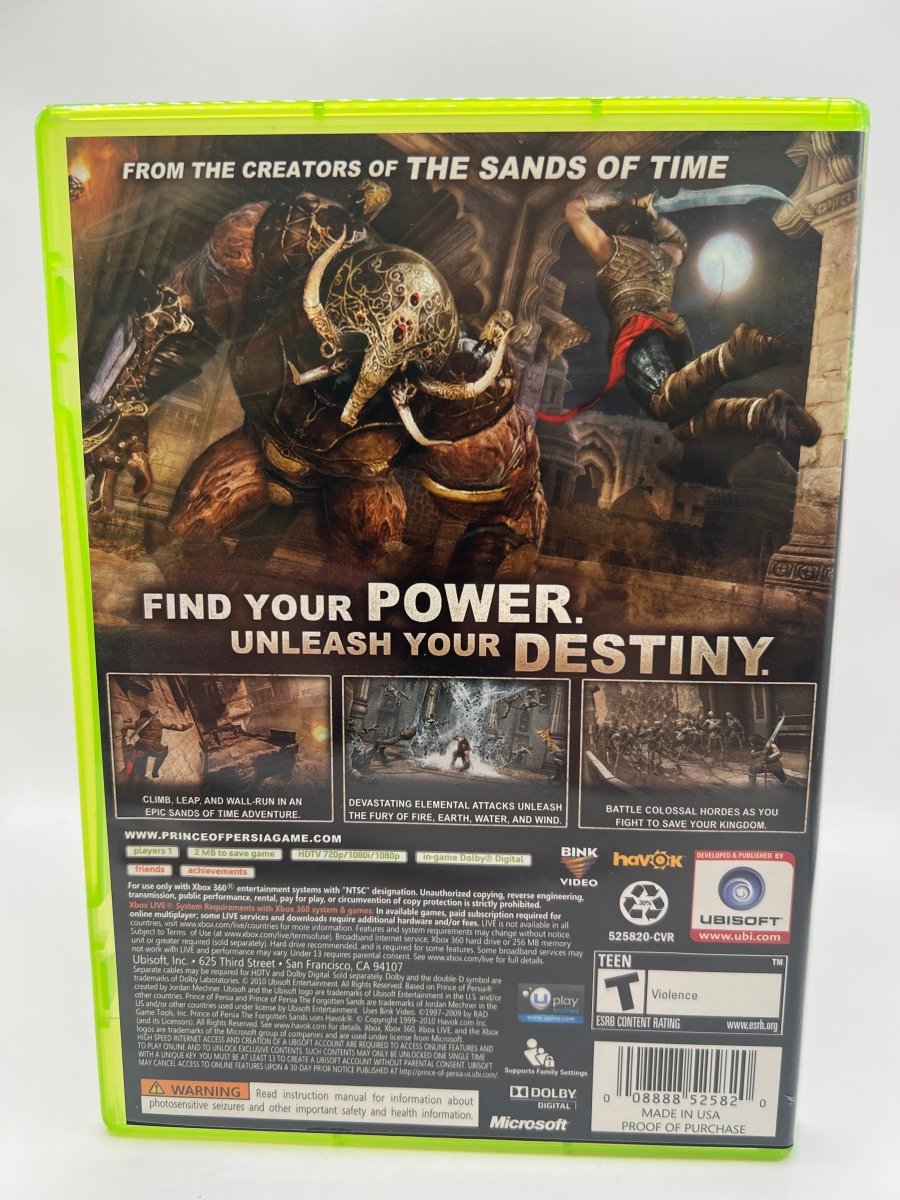 Prince of Persia: The Forgotten Sands CL02 (CIB) Xbox 360