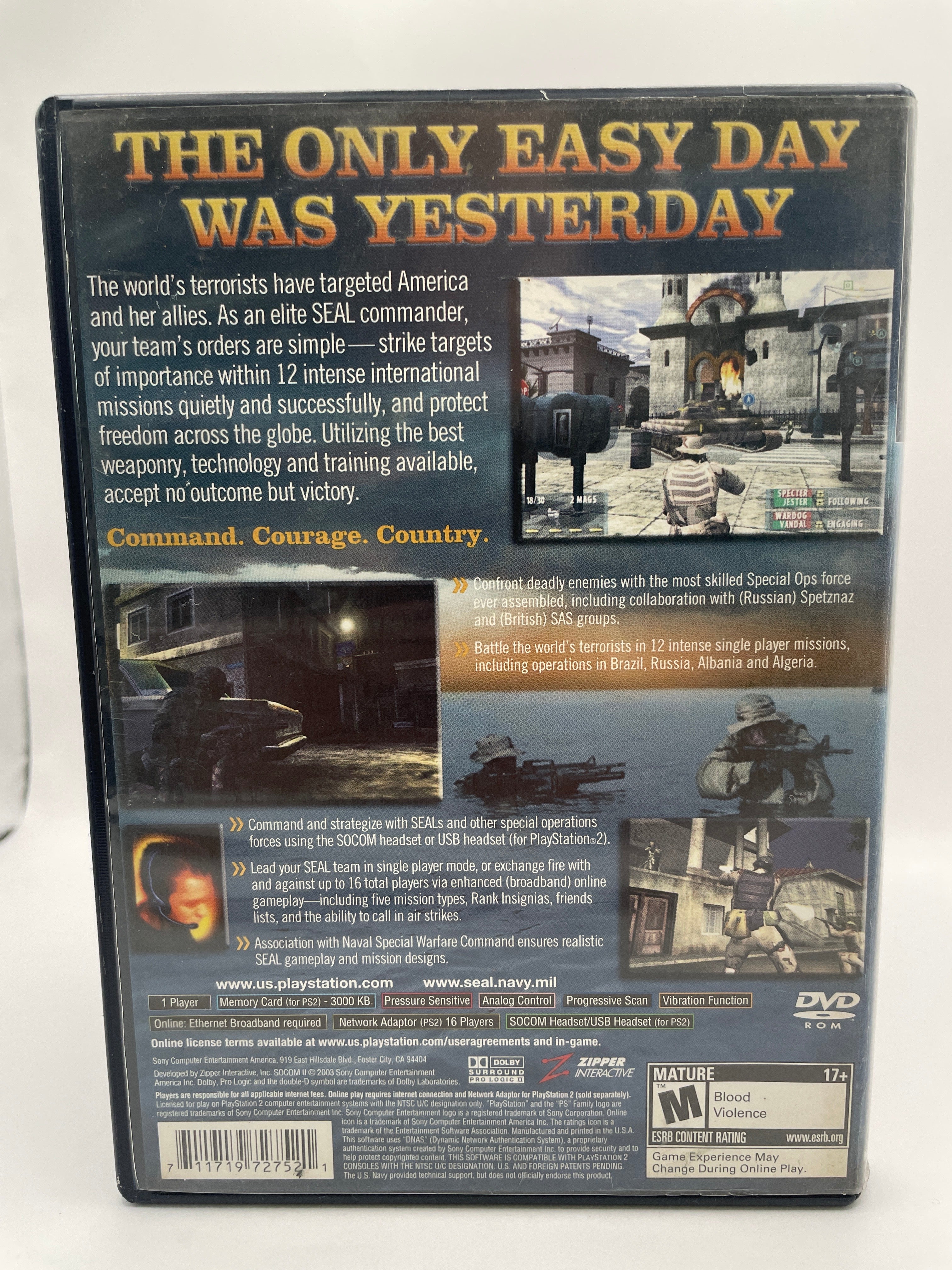 SOCOM II US Navy Seals CL01 (Missing Manual) PlayStation 2