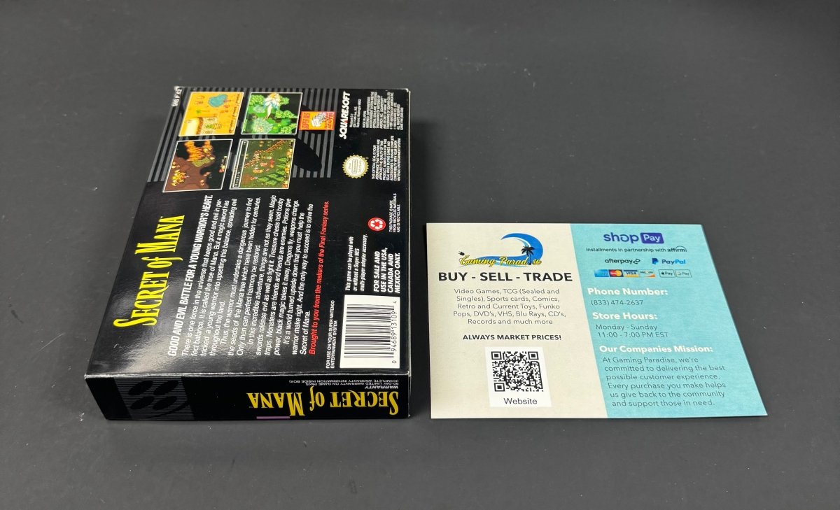 Secret Of Mana Super Nintendo CL 01