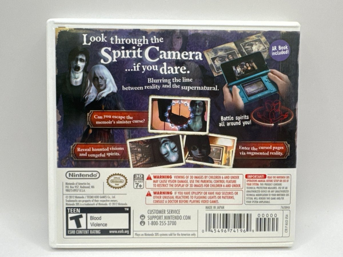 Spirit Camera The Cursed Memoir CL01 (CIB) Nintendo 3DS