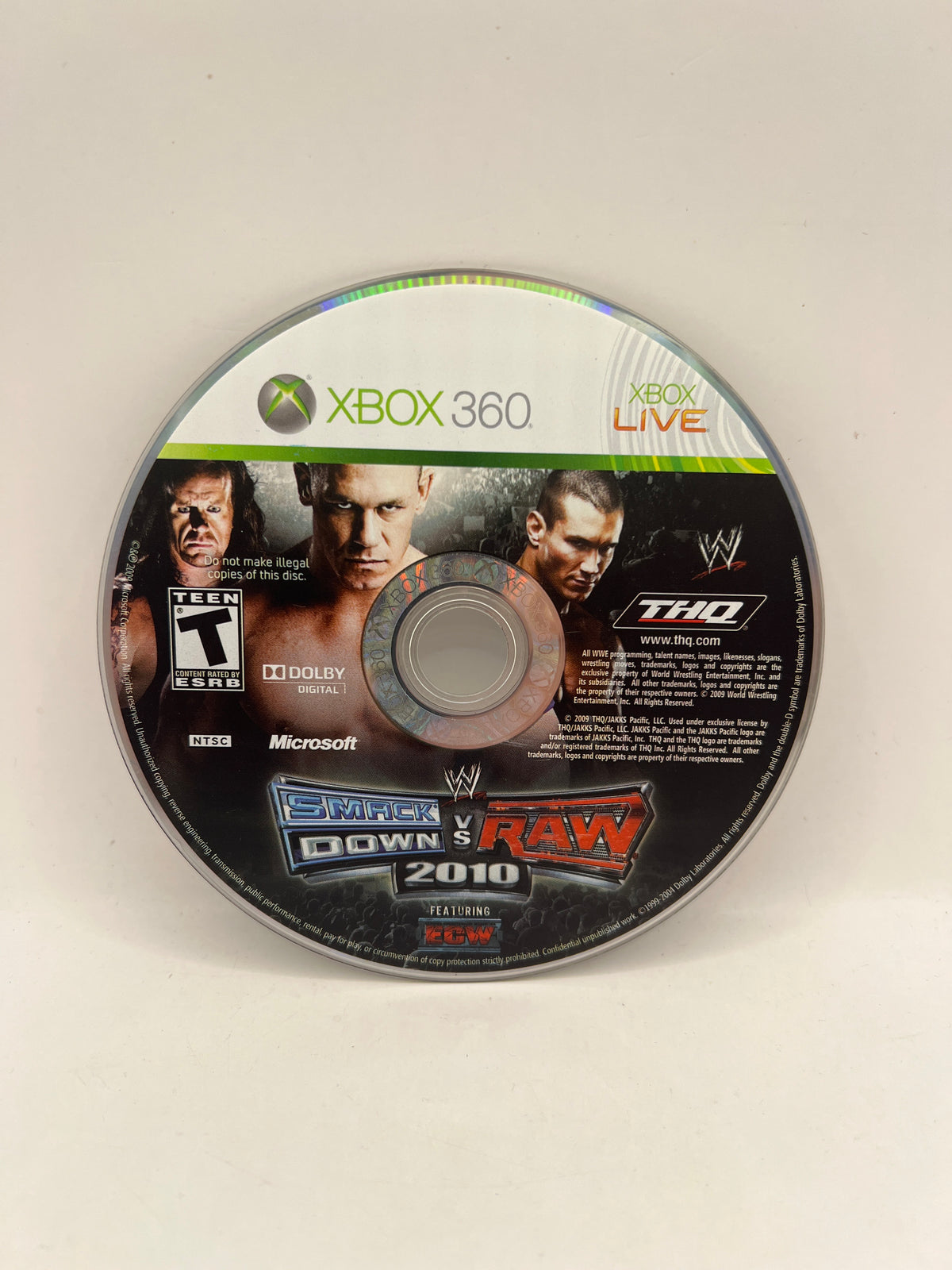 WWE Smackdown vs. Raw 2010 CL01 (Disc Only) Xbox 360