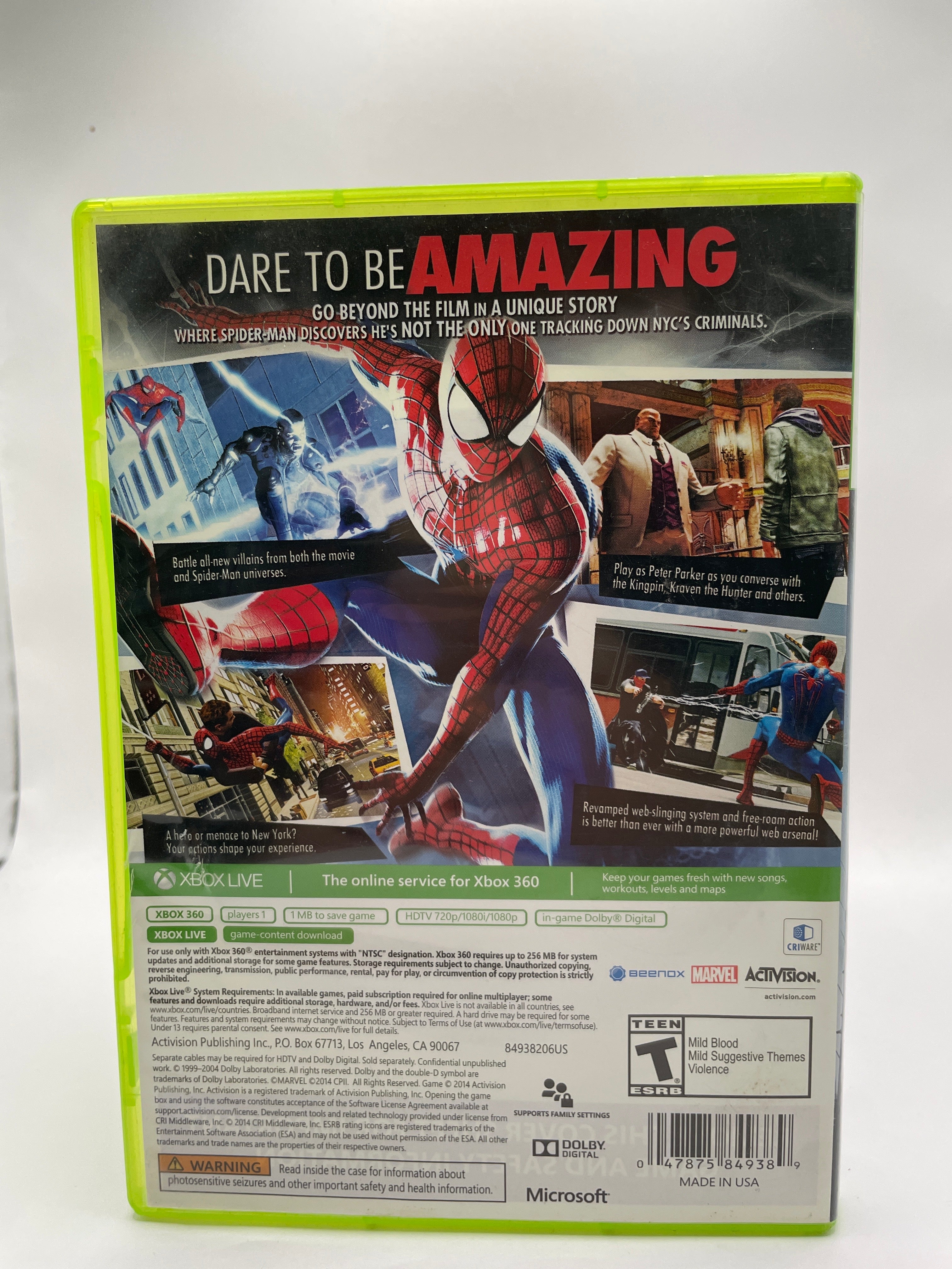 Amazing Spiderman 2 CL01 (CIB) Xbox 360