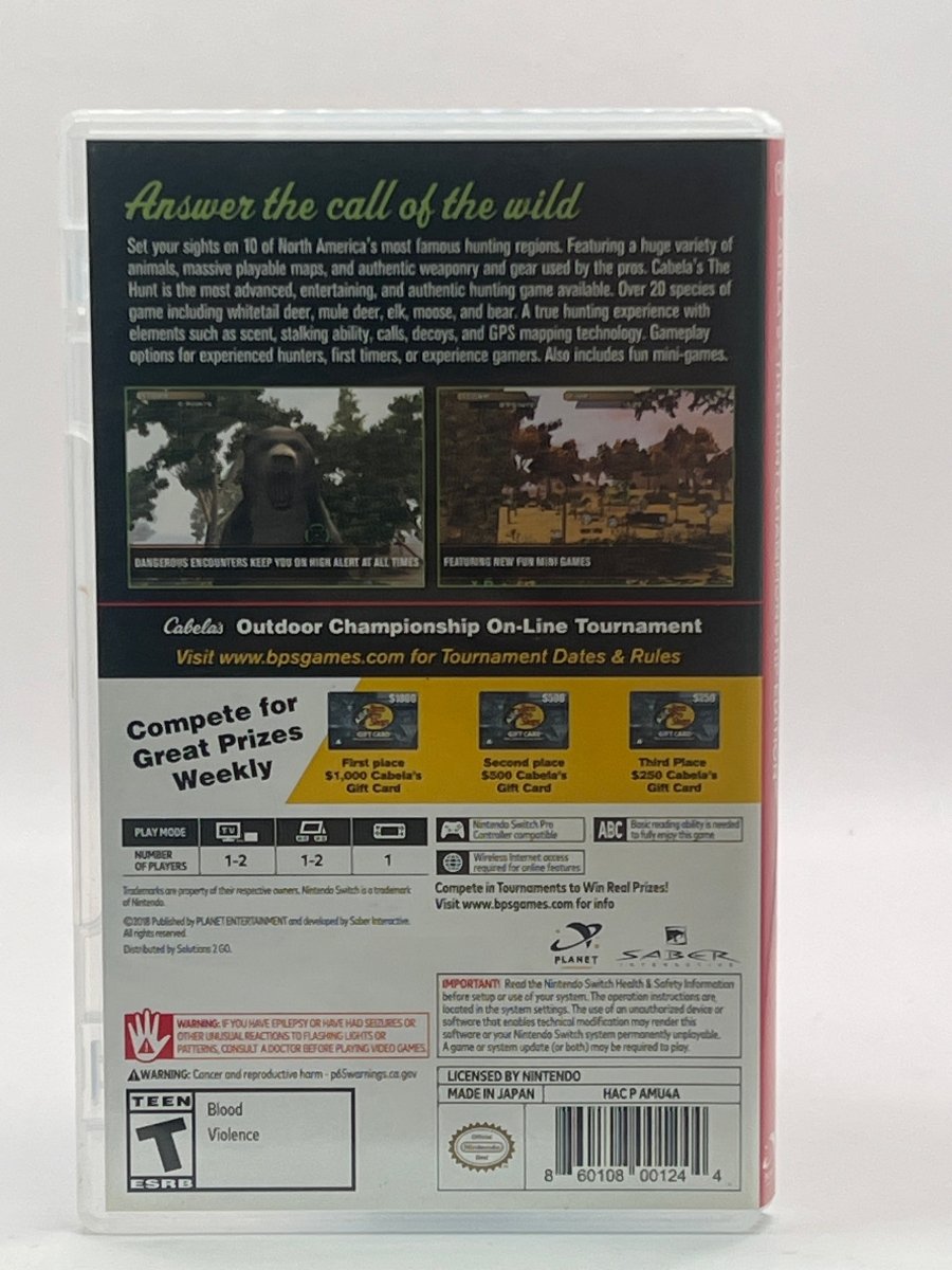 Cabela’s The Hunt: Championship Edition CL01 (CIB) Nintendo Switch
