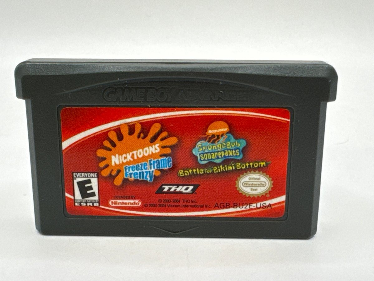 2 Games In 1: Spongebob Battle for Bikini Bottom & Freeze Frame CL01 (Cart Only) Game Boy Advance