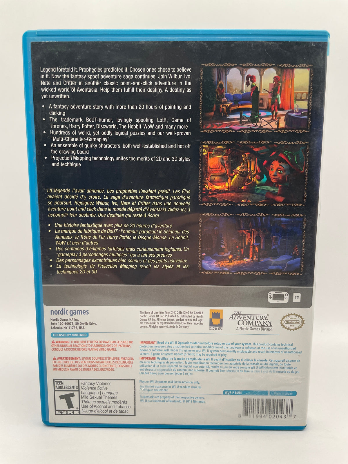 The Book of Unwritten Tales 2 CL01 (CIB) Nintendo Wii U