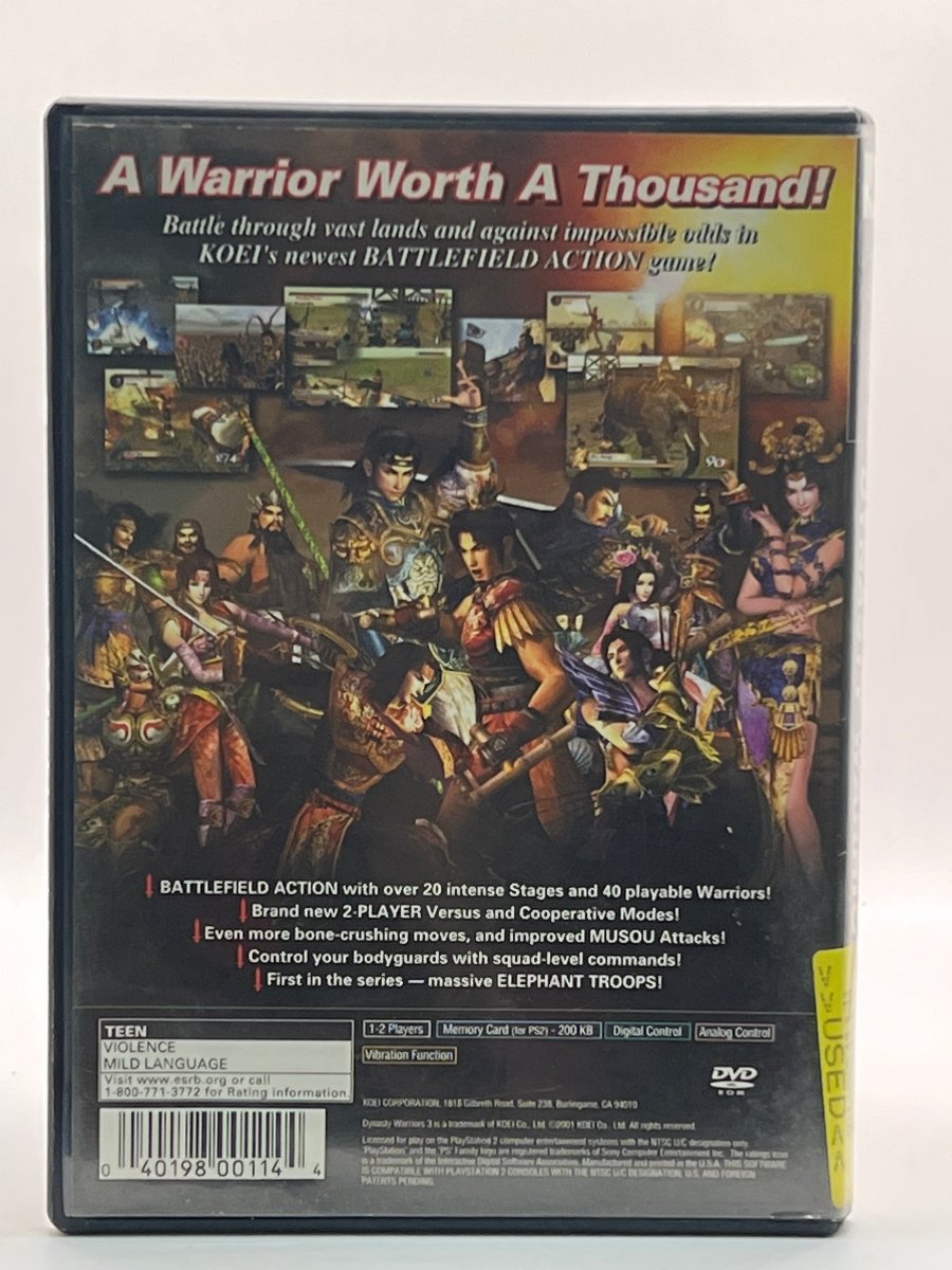 Dynasty Warriors 3 CL01 (CIB) PlayStation 2