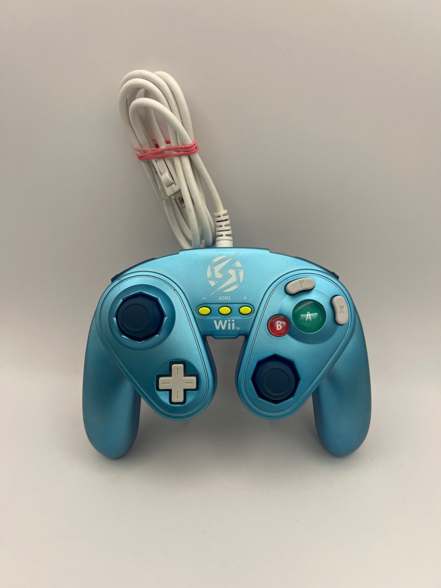 Blue Samus Edition Wired Fight Pad CL01 (Used) Nintendo Wii Wii U Controller