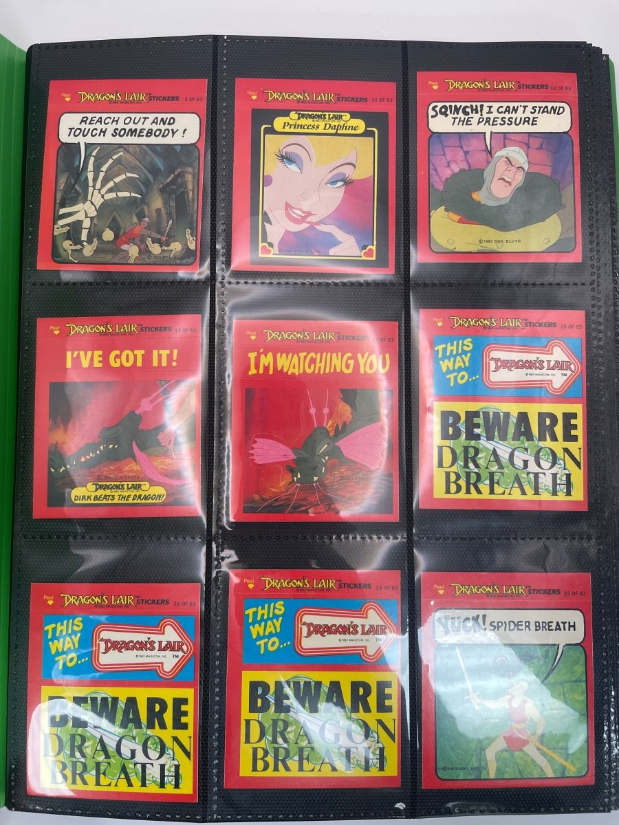 Fleer 1983 & 2024 Cardsmith Dragon's Lair Scratch Off Cards & Stickers Lot