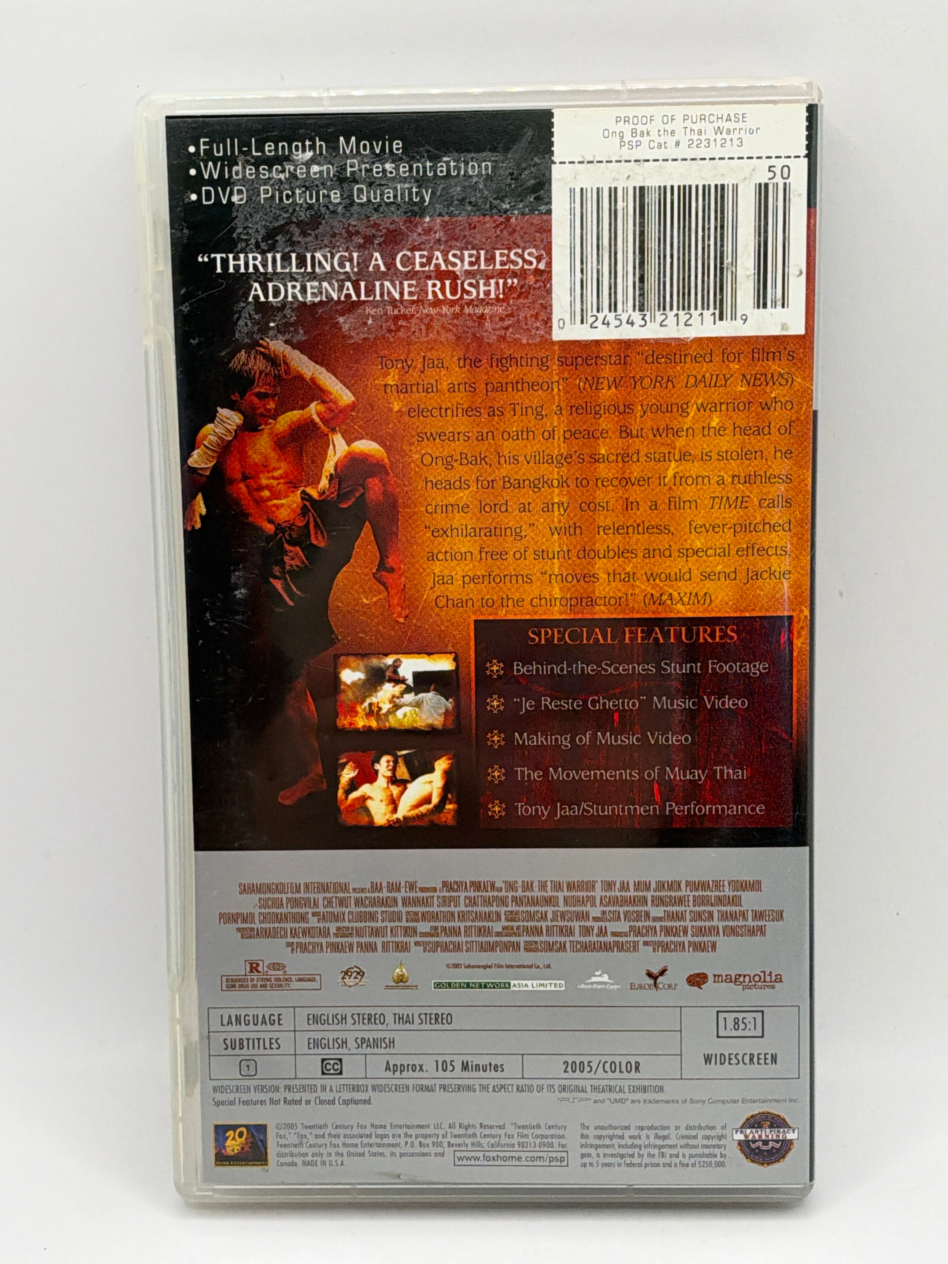 Ong-Bak: The Thai Warrior [UMD] CL01 (CIB) PSP