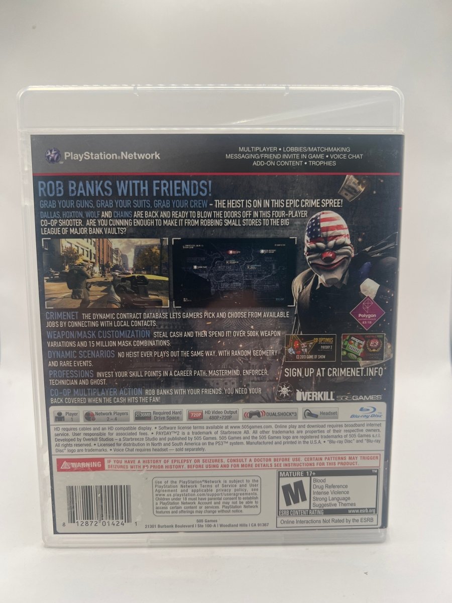 Payday 2 CL01 (CIB) Playstation 3
