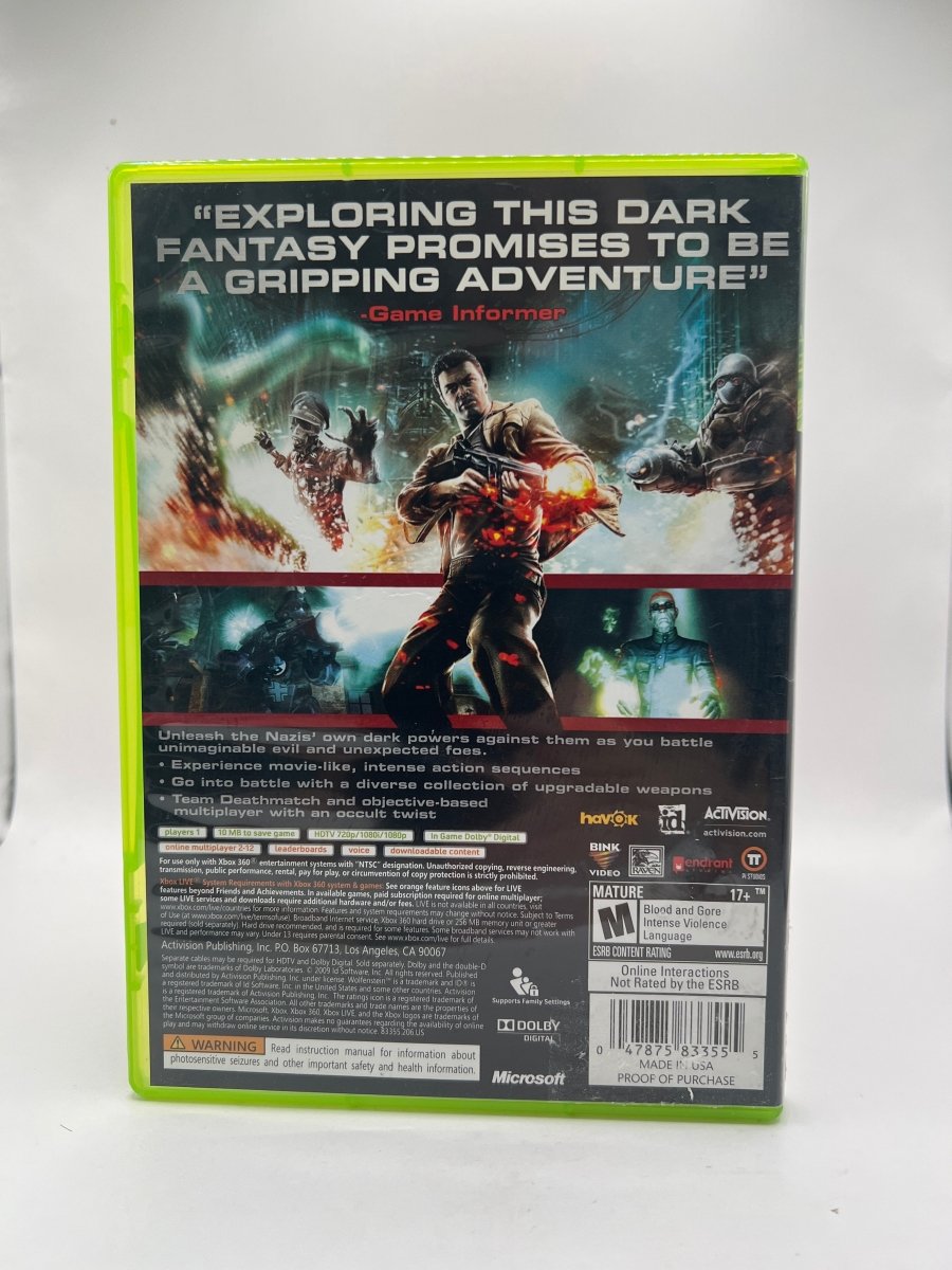 Wolfenstein CL01 (CIB) Xbox 360