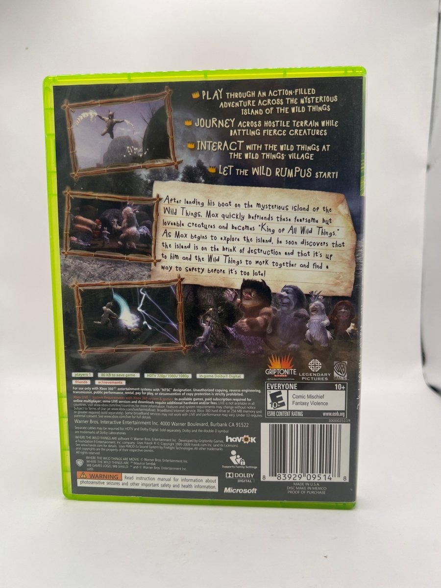 Where the Wild Things Are CL01 (CIB) Xbox 360
