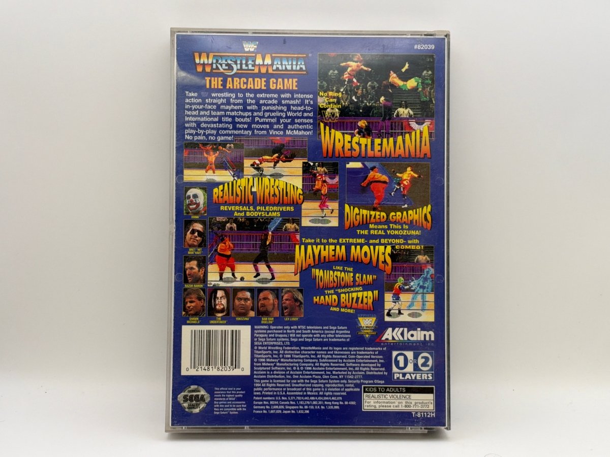 WWF Wrestlemania The Arcade Game CL01 (CIB) Sega Saturn