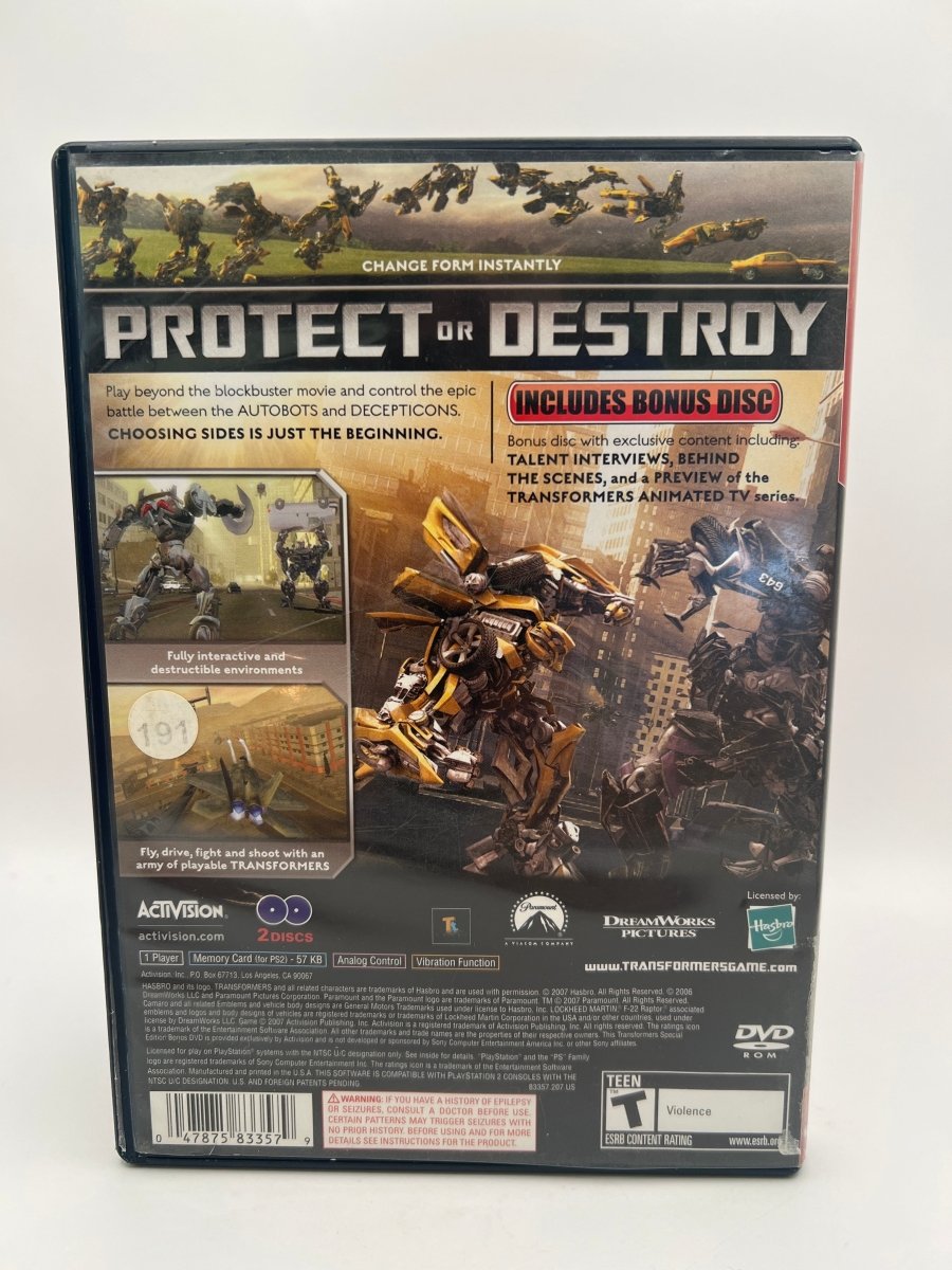 Transformers: The Game [Bonus Disc] [Greatest Hits] CL01 (CIB) PlayStation 2