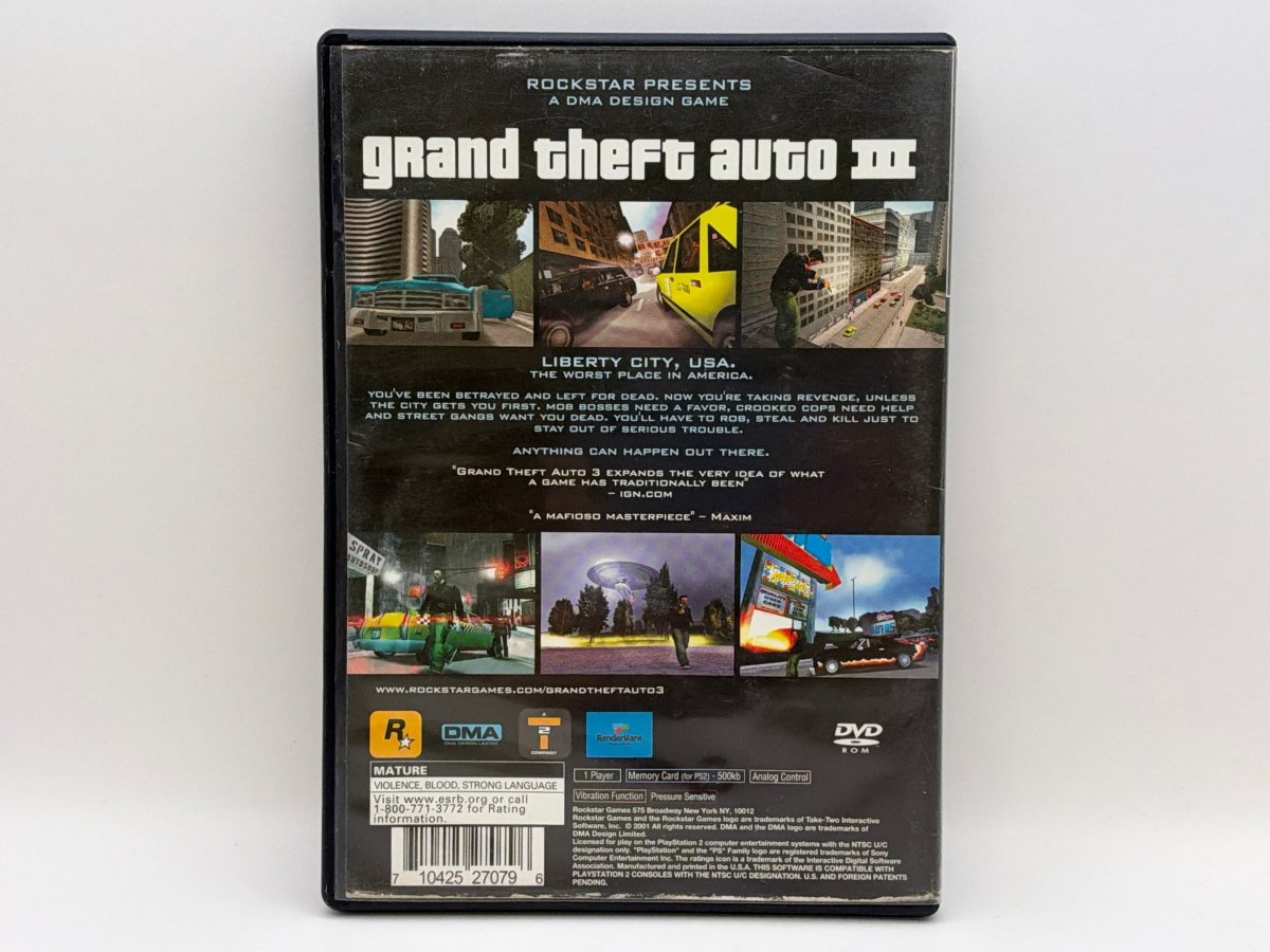 Grand Theft Auto III CL01 (Missing Manual) PlayStation 2