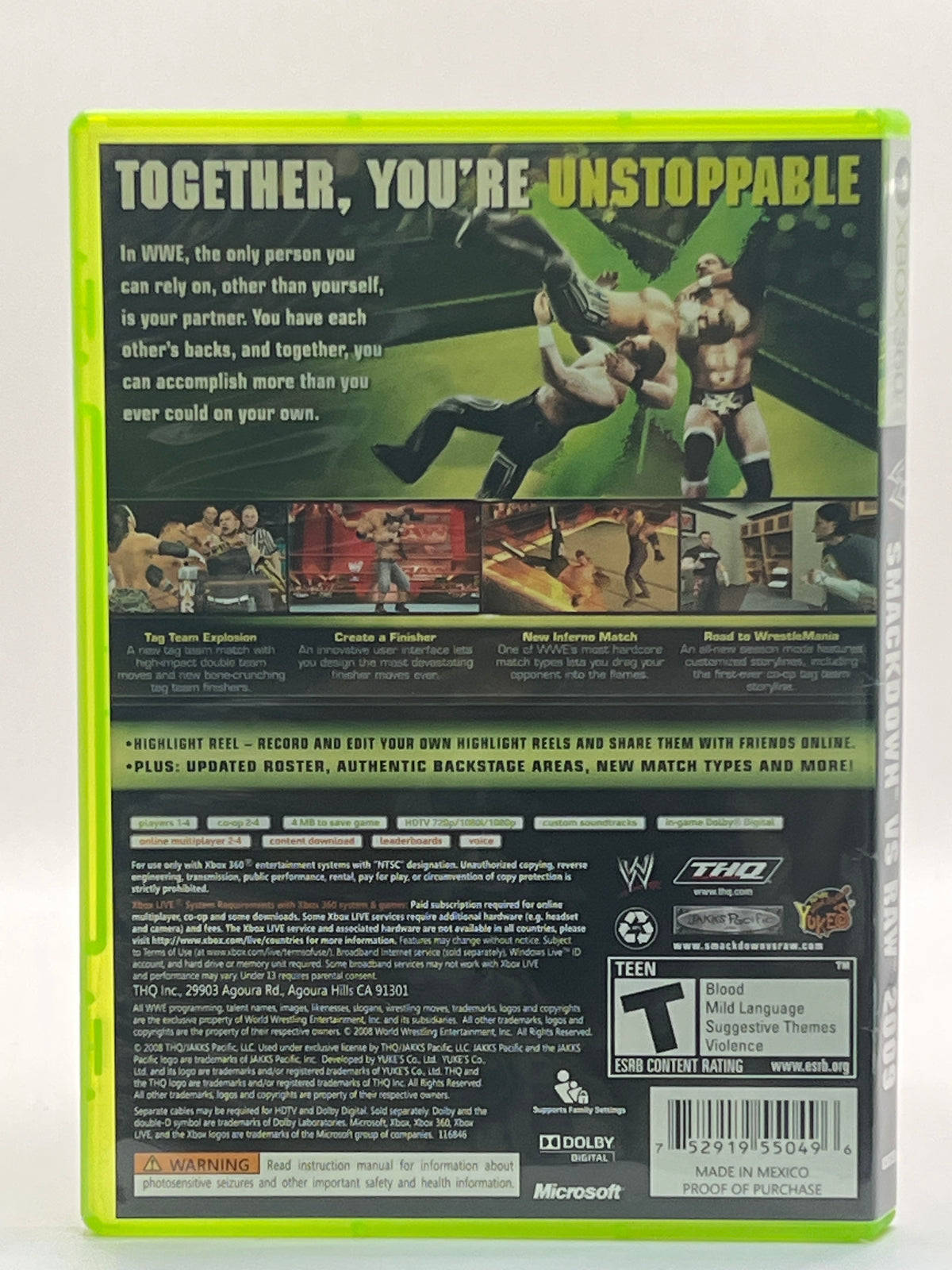 WWE Smackdown vs. Raw 2009 CL01 (CIB) Xbox 360