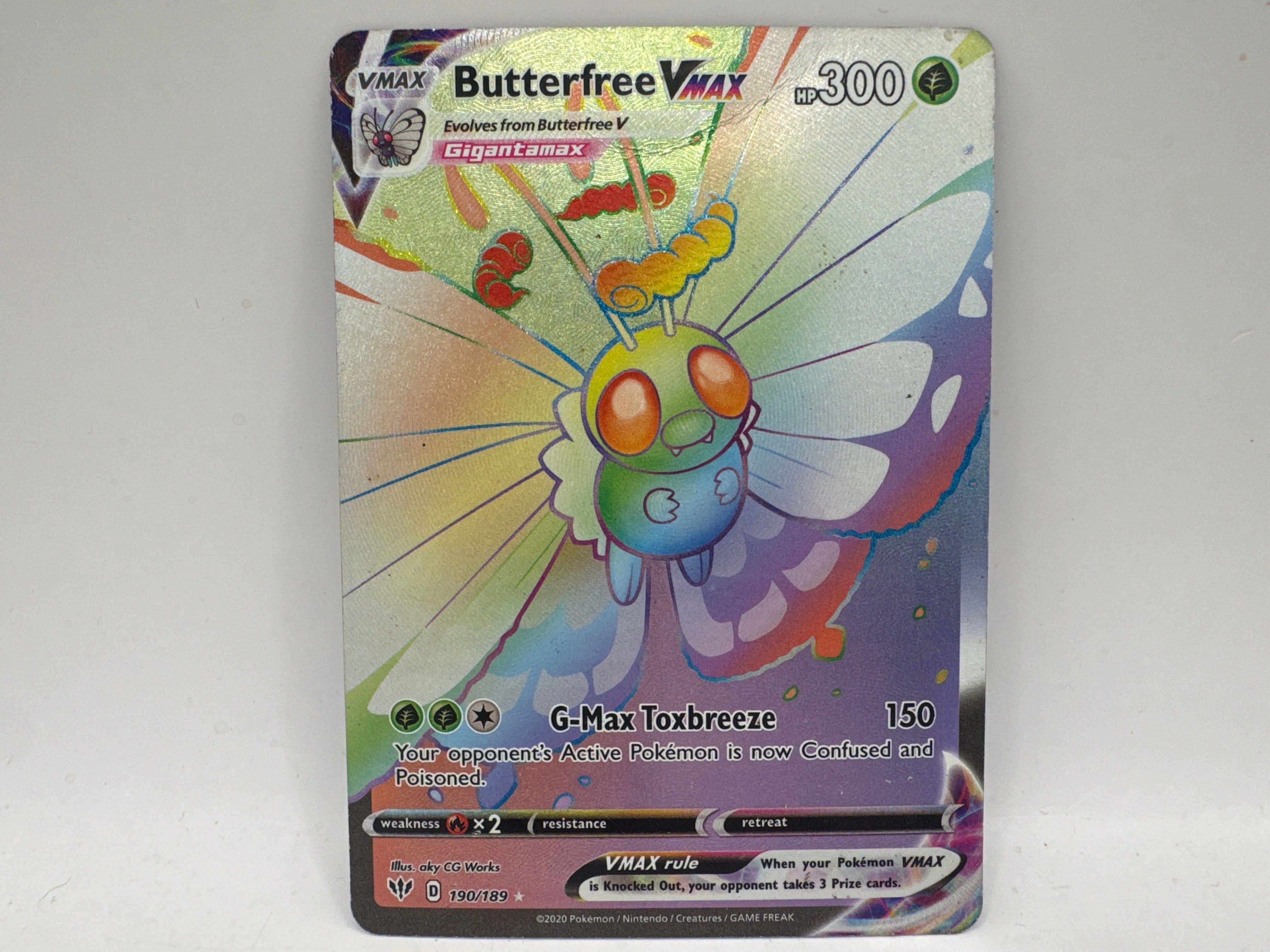 Butterfree VMAX 190/189 (Damaged) CL01 Pokemon