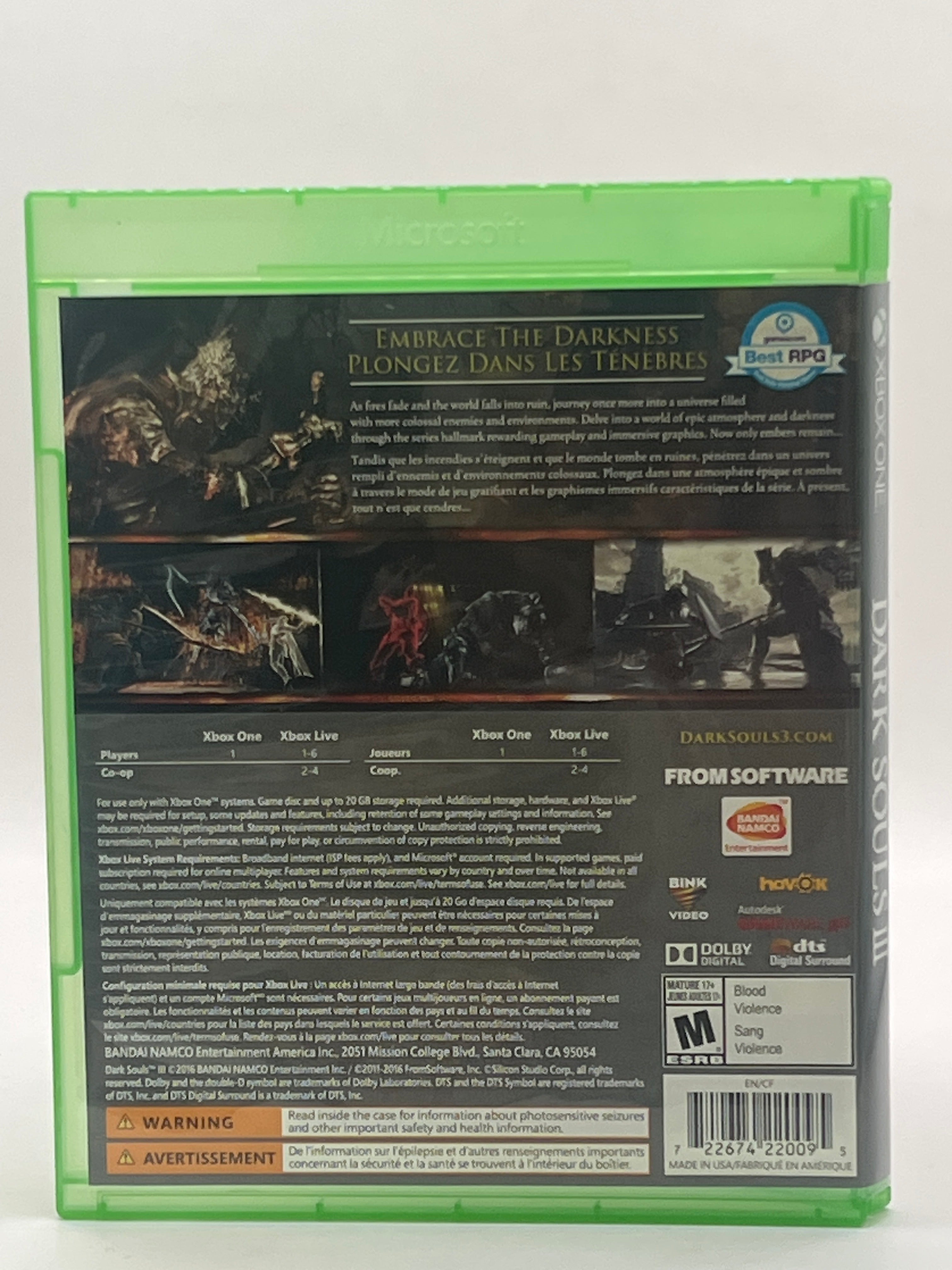 Dark Souls III CL01 (CIB) Xbox One