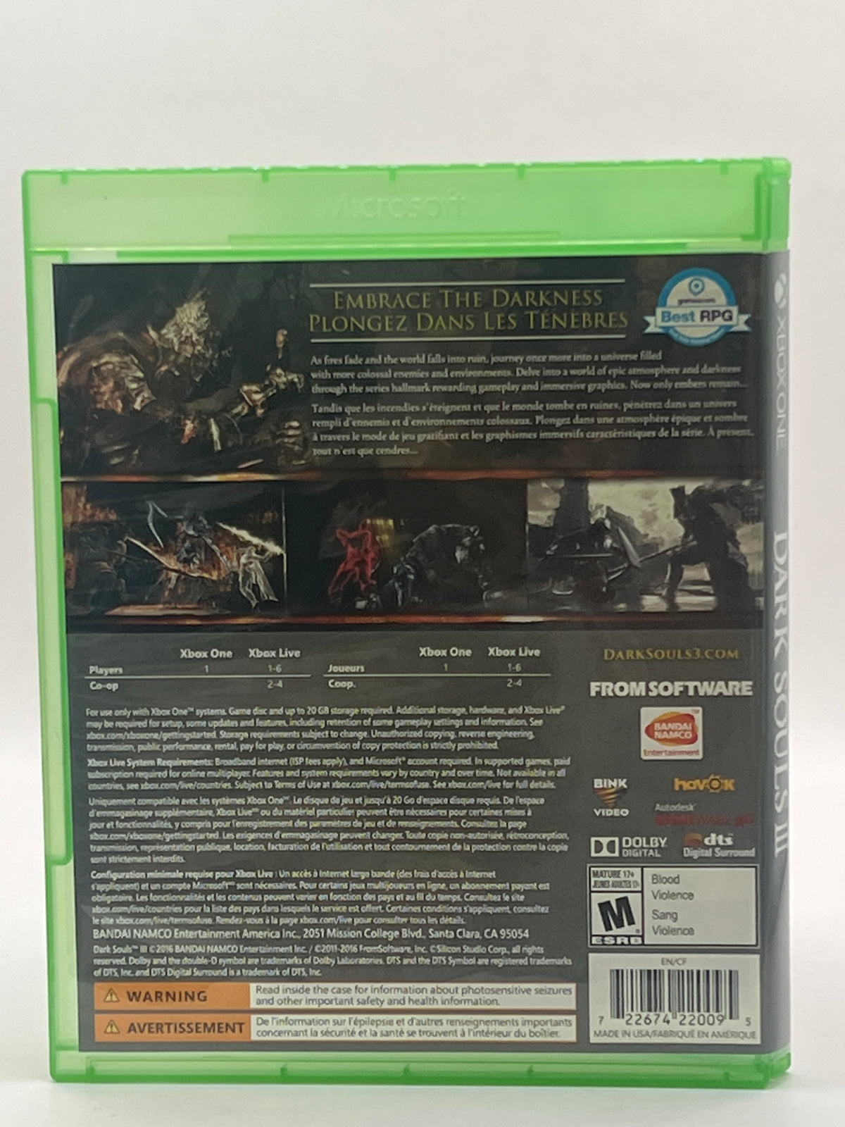 Dark Souls III CL01 (CIB) Xbox One