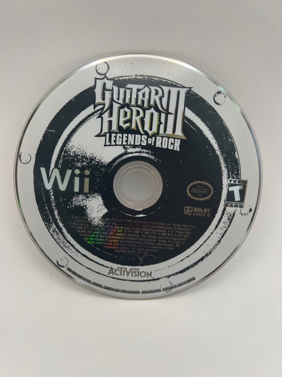 Guitar Hero III Legends Of Rock CL01 (Disc Only) Nintendo Wii