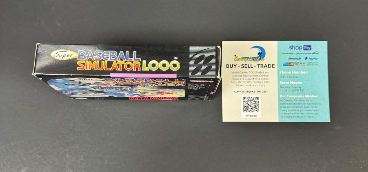 Super Baseball Simulator 1.000 Super Nintendo CL 01