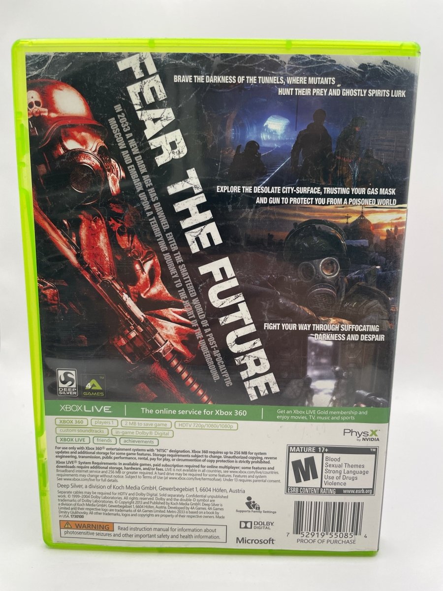 Metro 2033 CL01 (CIB) Xbox 360