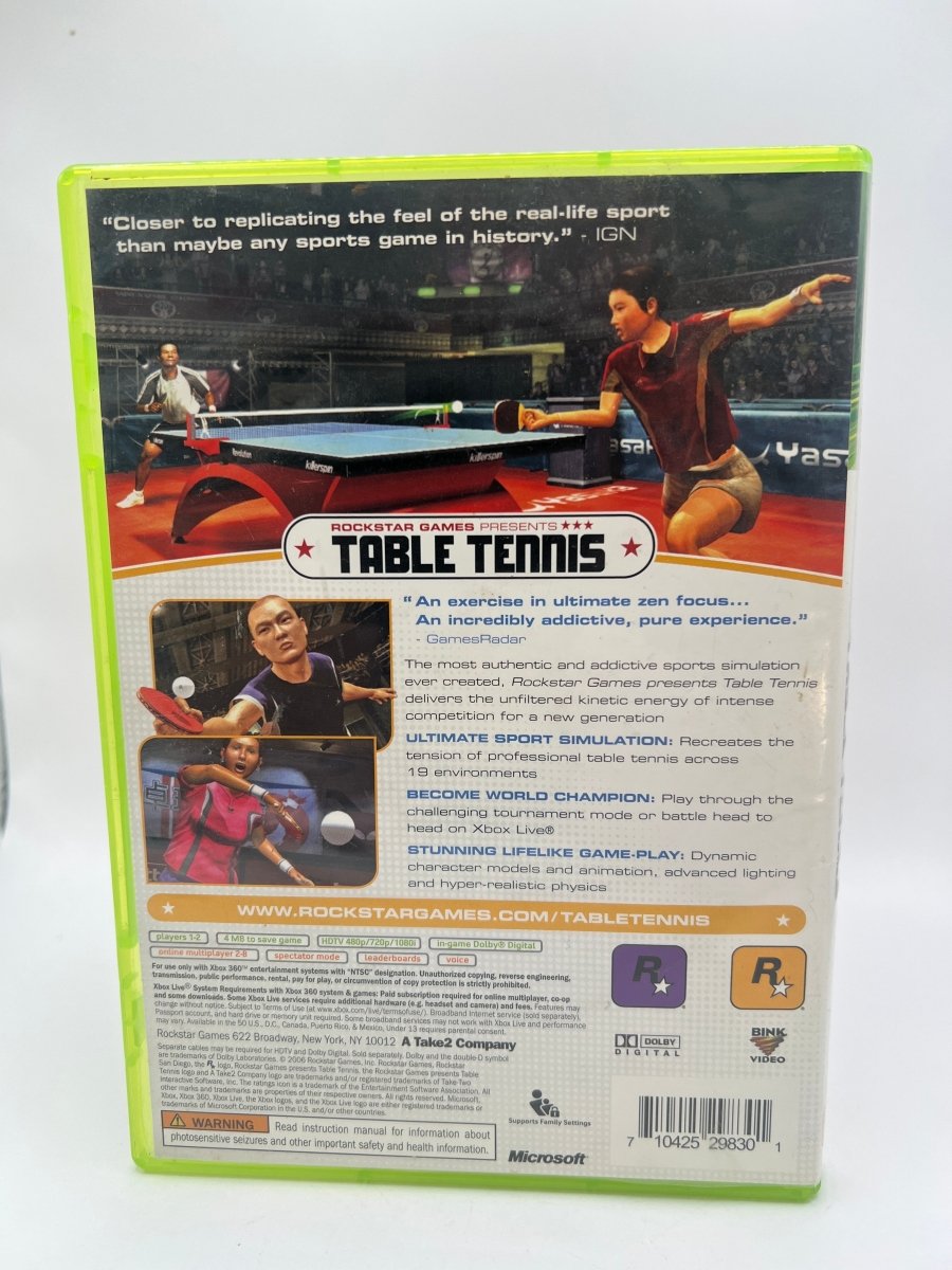 Table Tennis CL01 (CIB) Xbox 360